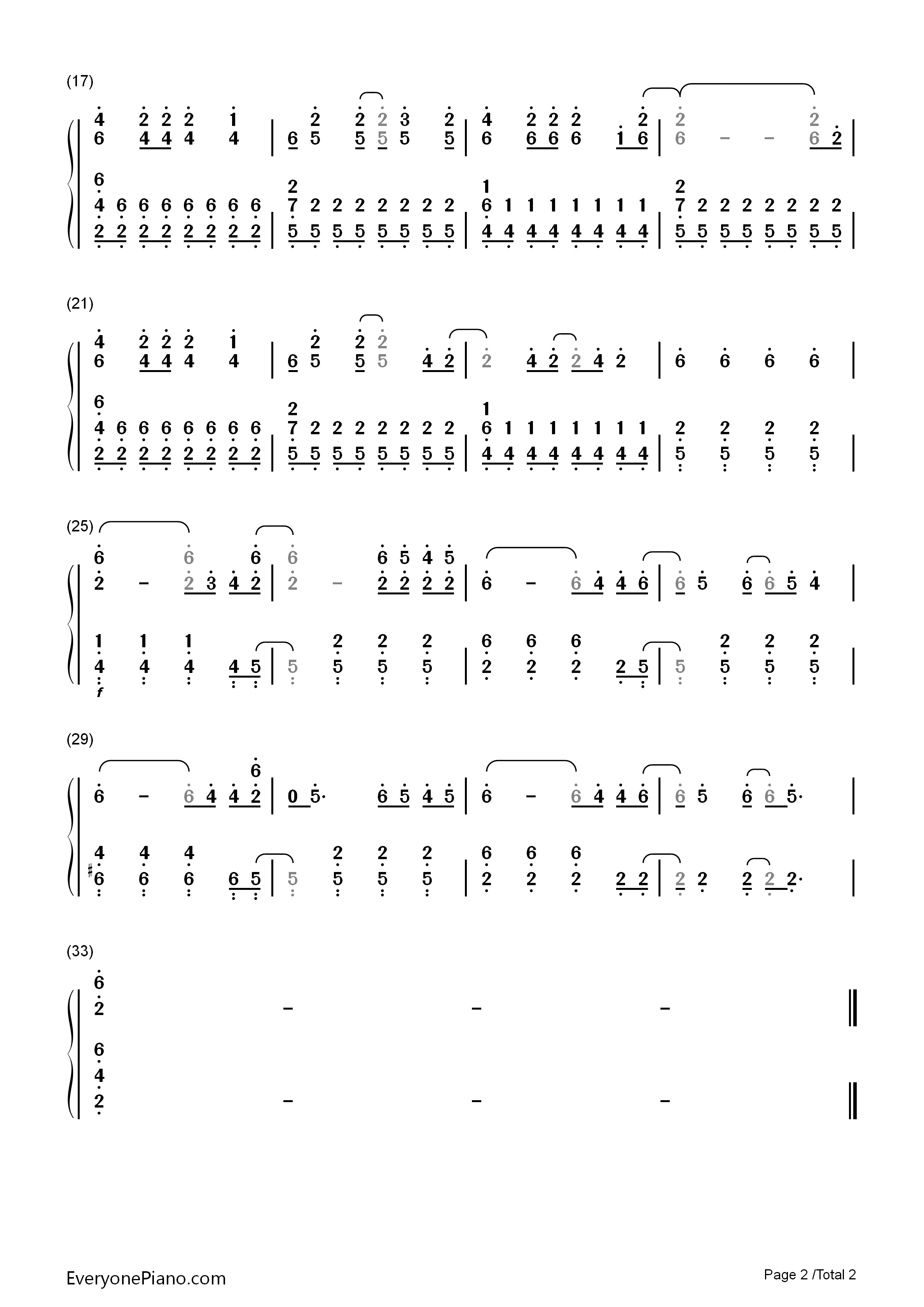 The_Walker钢琴简谱_Fitz_and_the_Tantrums演唱