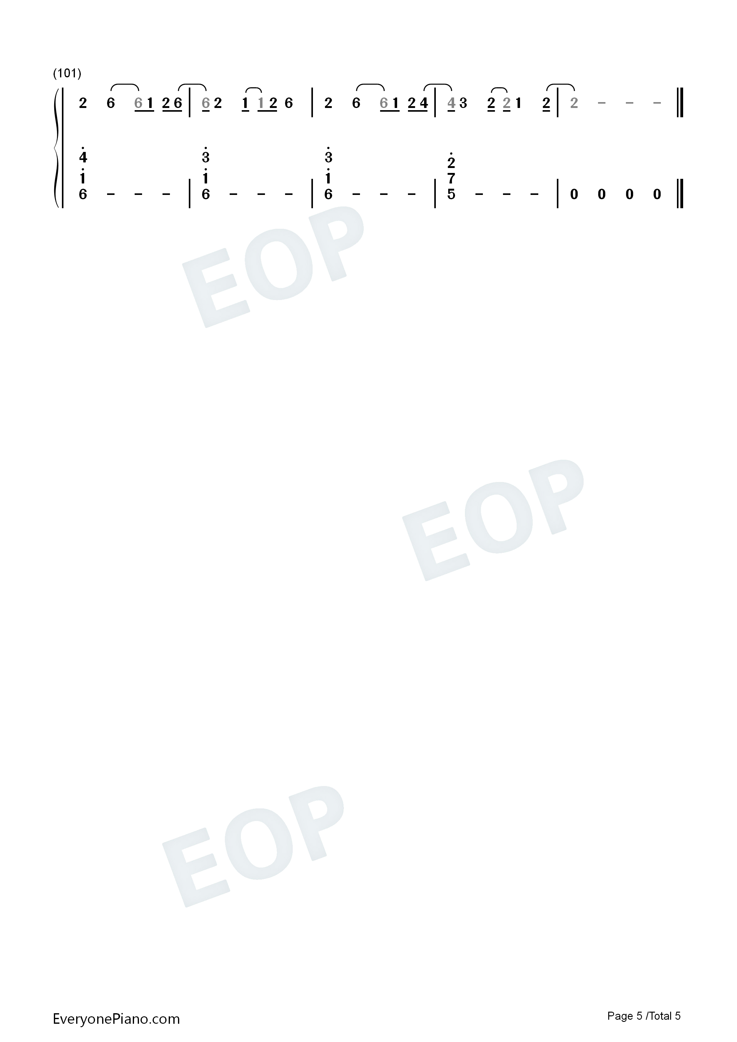 Ordinary_Love钢琴简谱_U2演唱