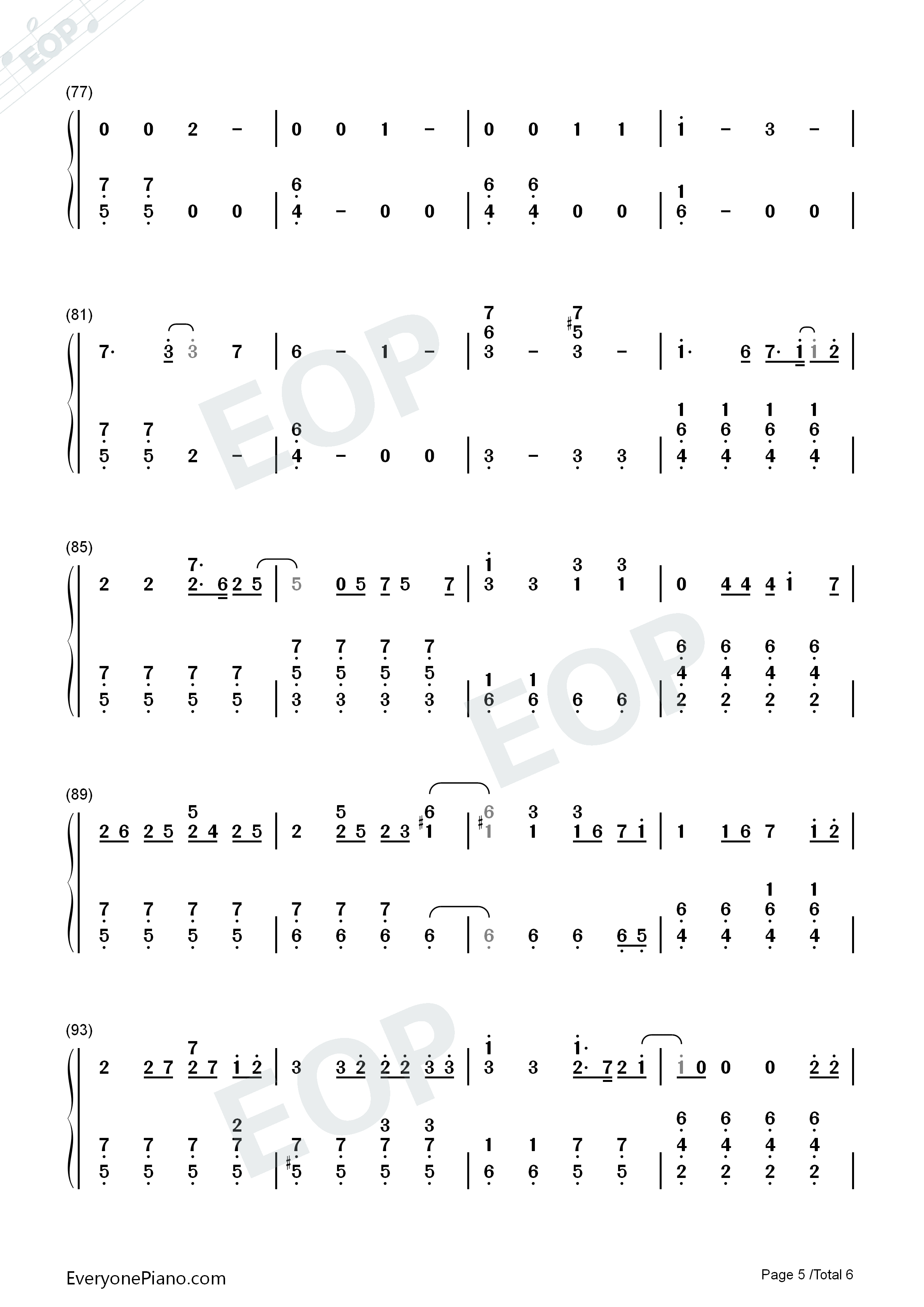 运命のルーレット廻して钢琴简谱_ZARD演唱
