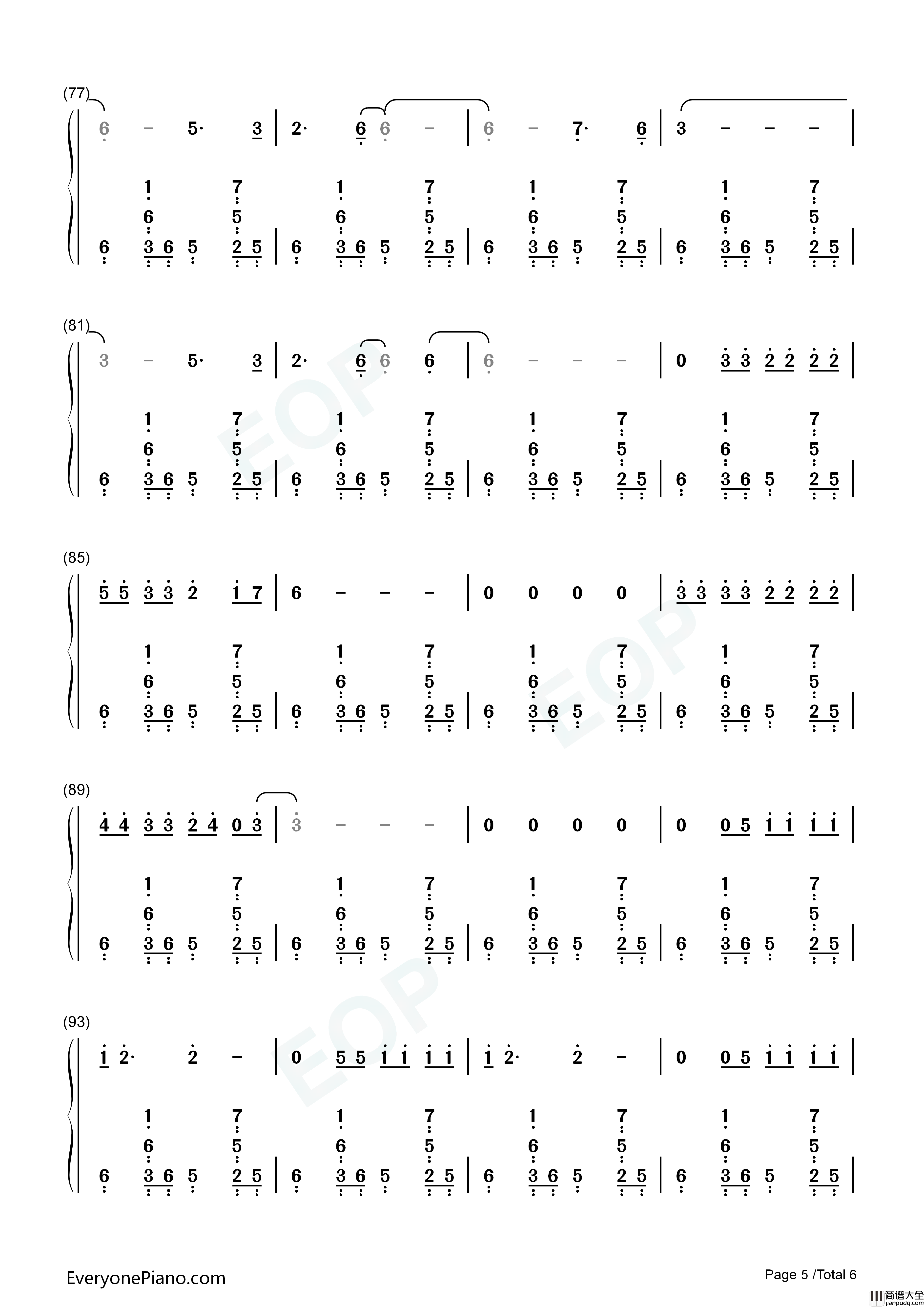 Somebody_That_I_Used_to_Know钢琴简谱_Gotye_&_Kimbra演唱