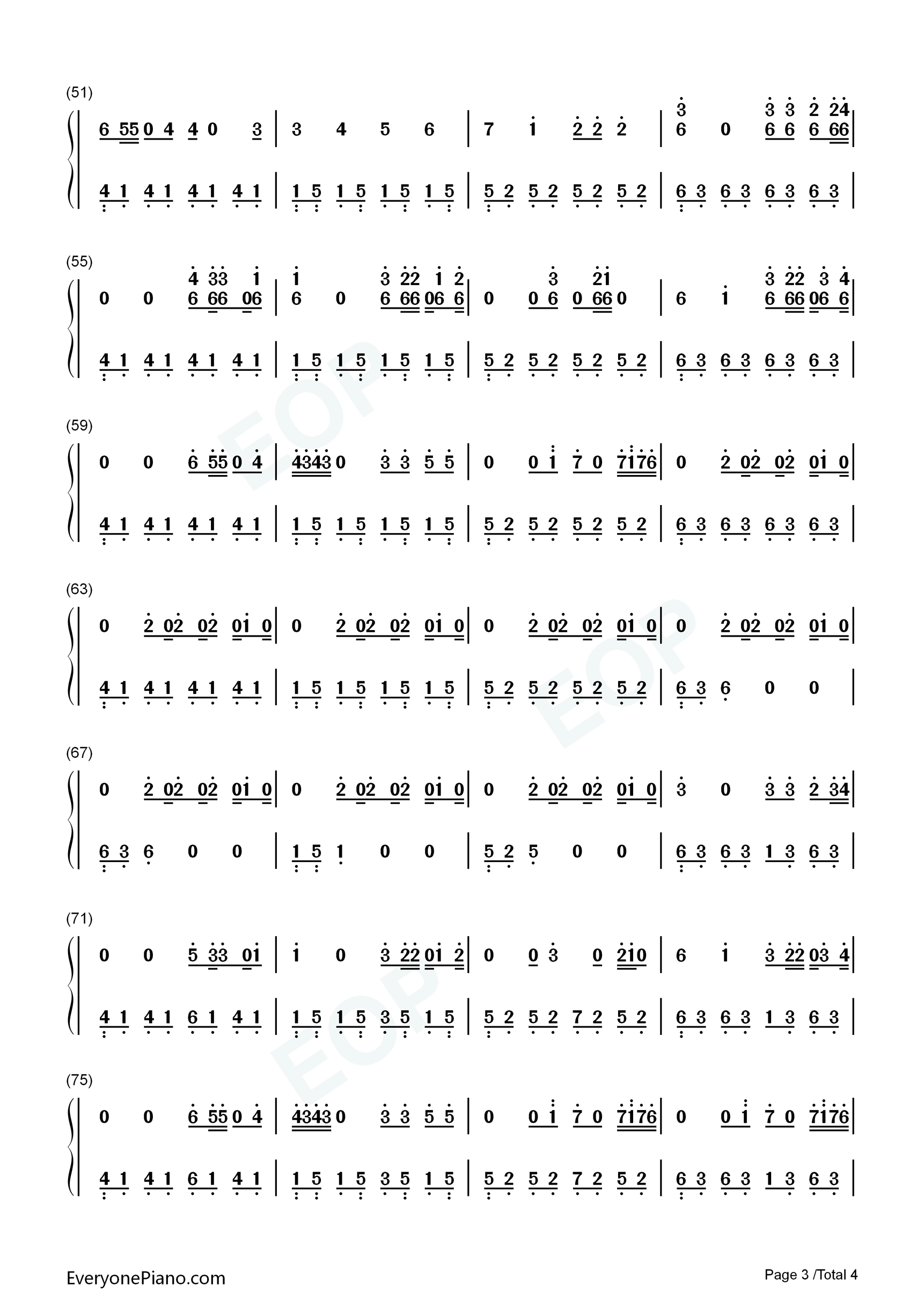 Written_in_the_Stars钢琴简谱_Tinie_Tempah演唱