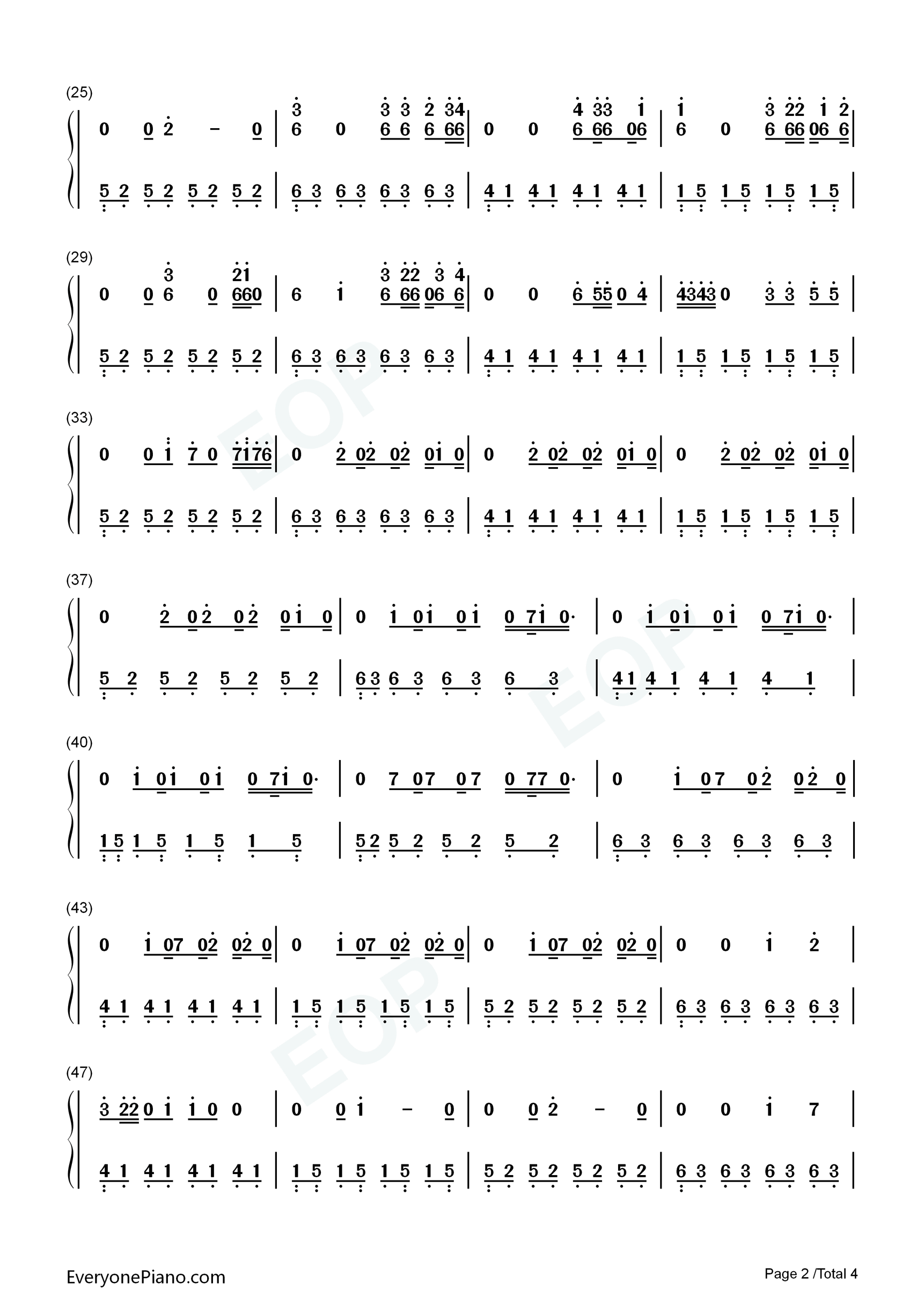 Written_in_the_Stars钢琴简谱_Tinie_Tempah演唱