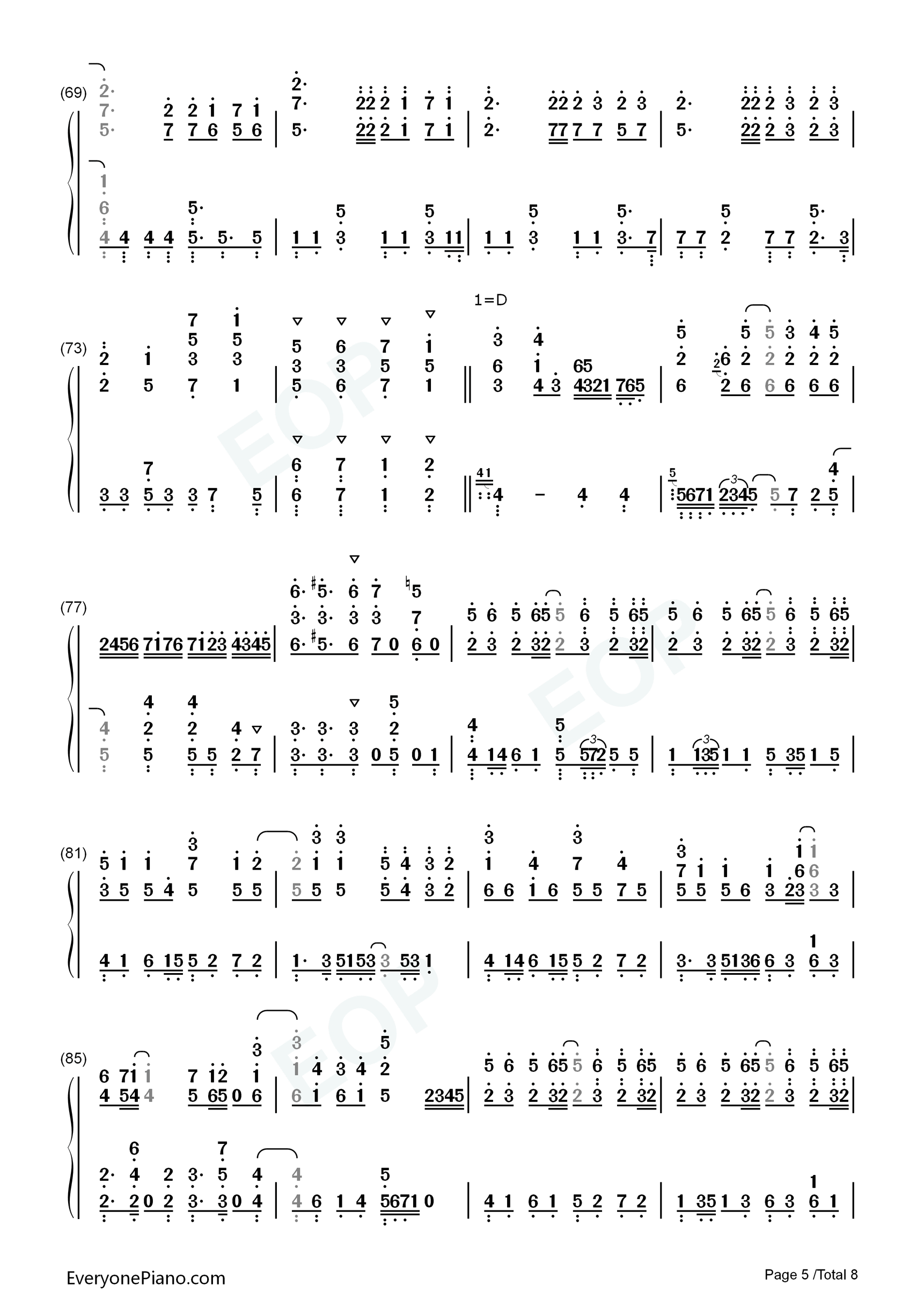 Happy_Girl钢琴简谱_喜多村英梨演唱