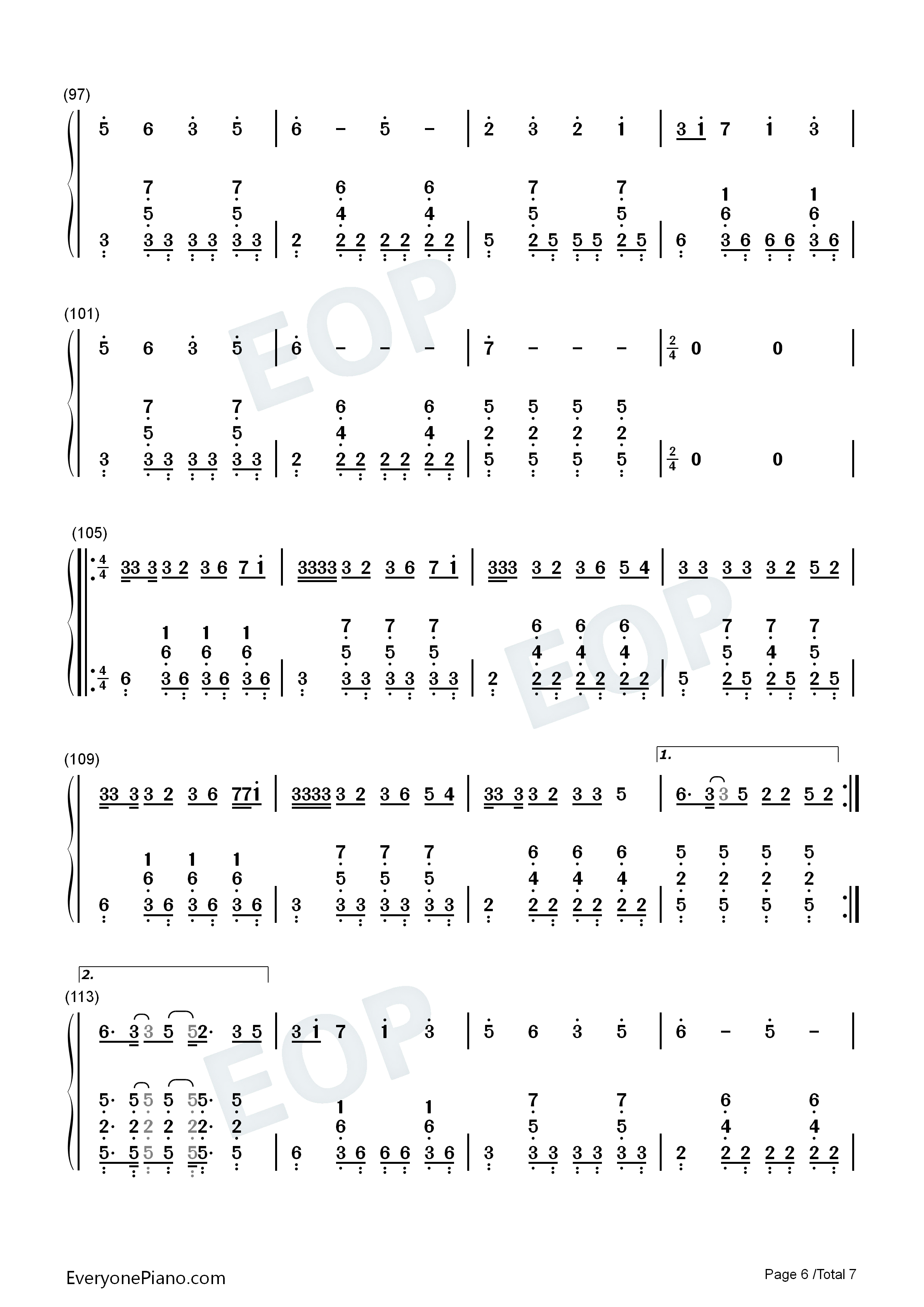 左右_钢琴简谱_初音未来演唱