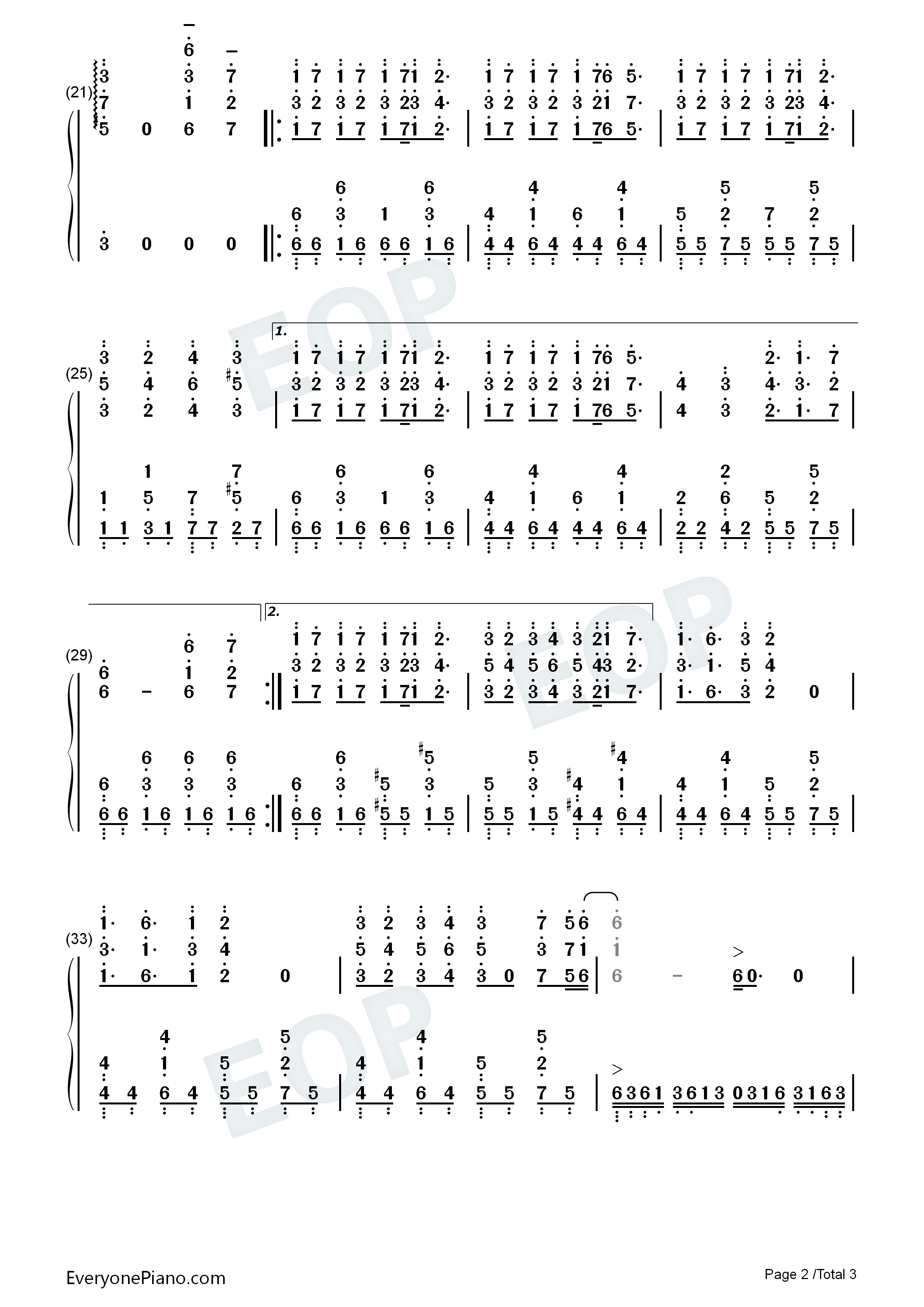 无望之泪（てもでもの涙）钢琴简谱_AKB48演唱