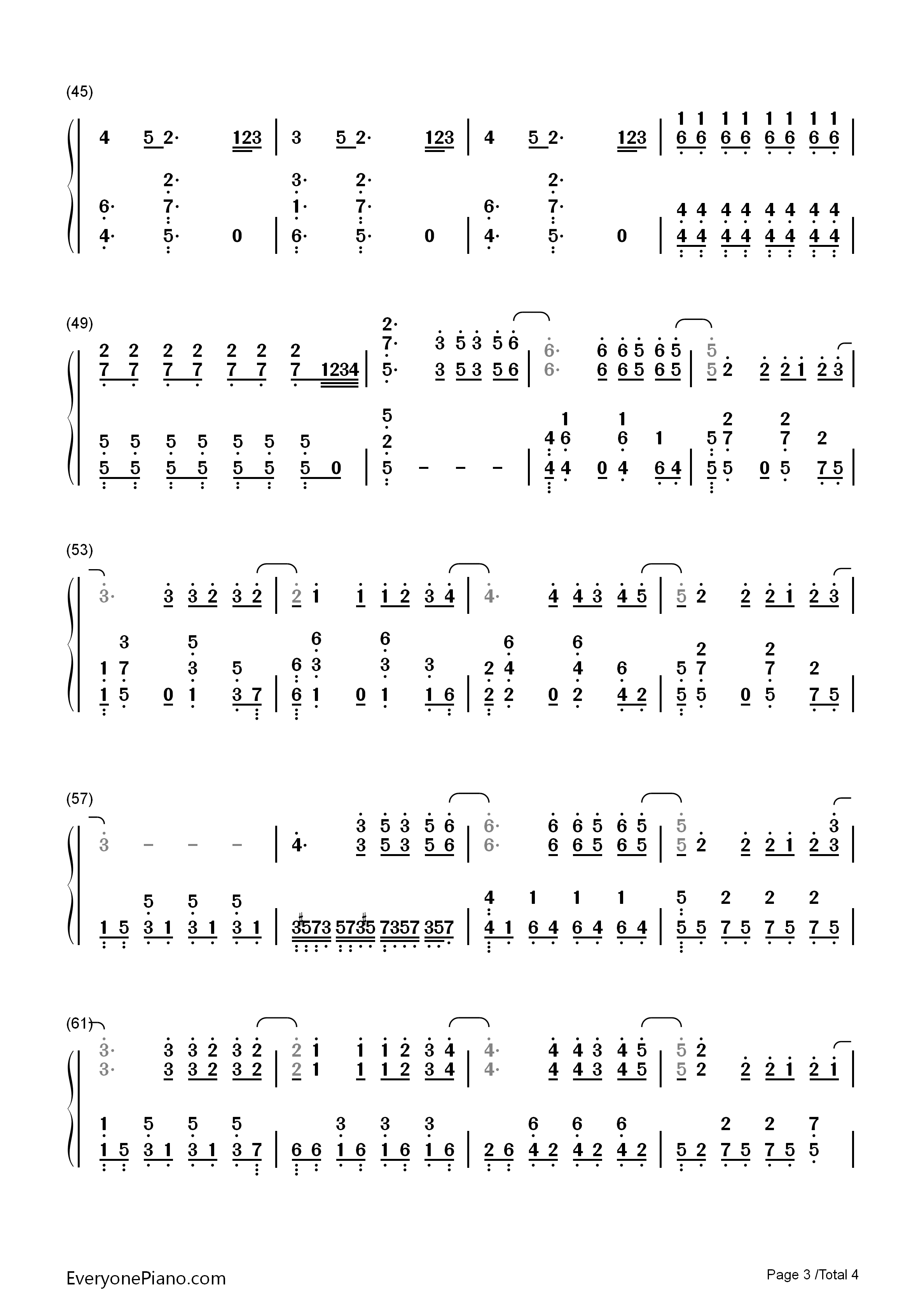 泡沫钢琴简谱_邓紫棋演唱