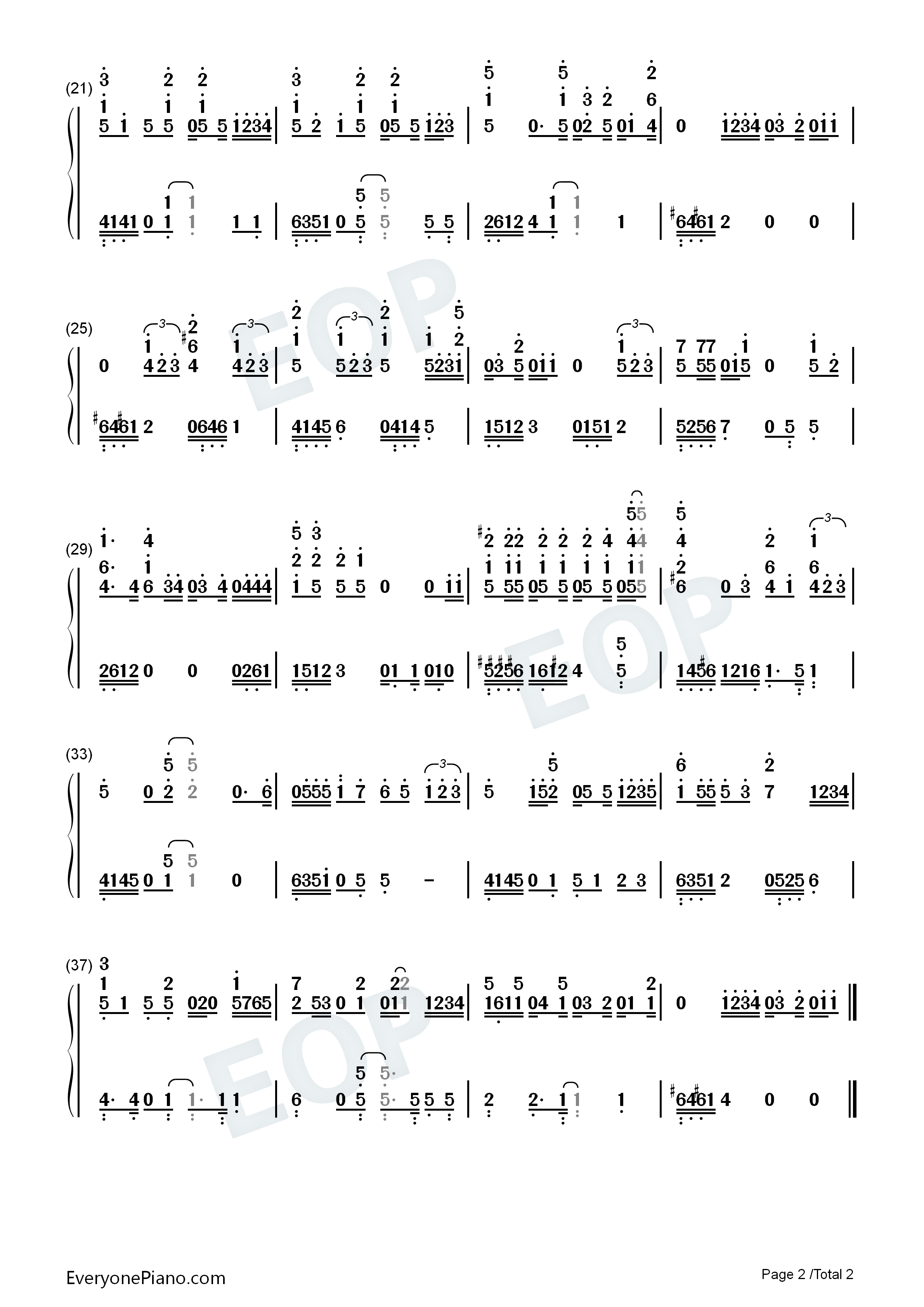 Angel(Into_Your_World)钢琴简谱_EXO演唱