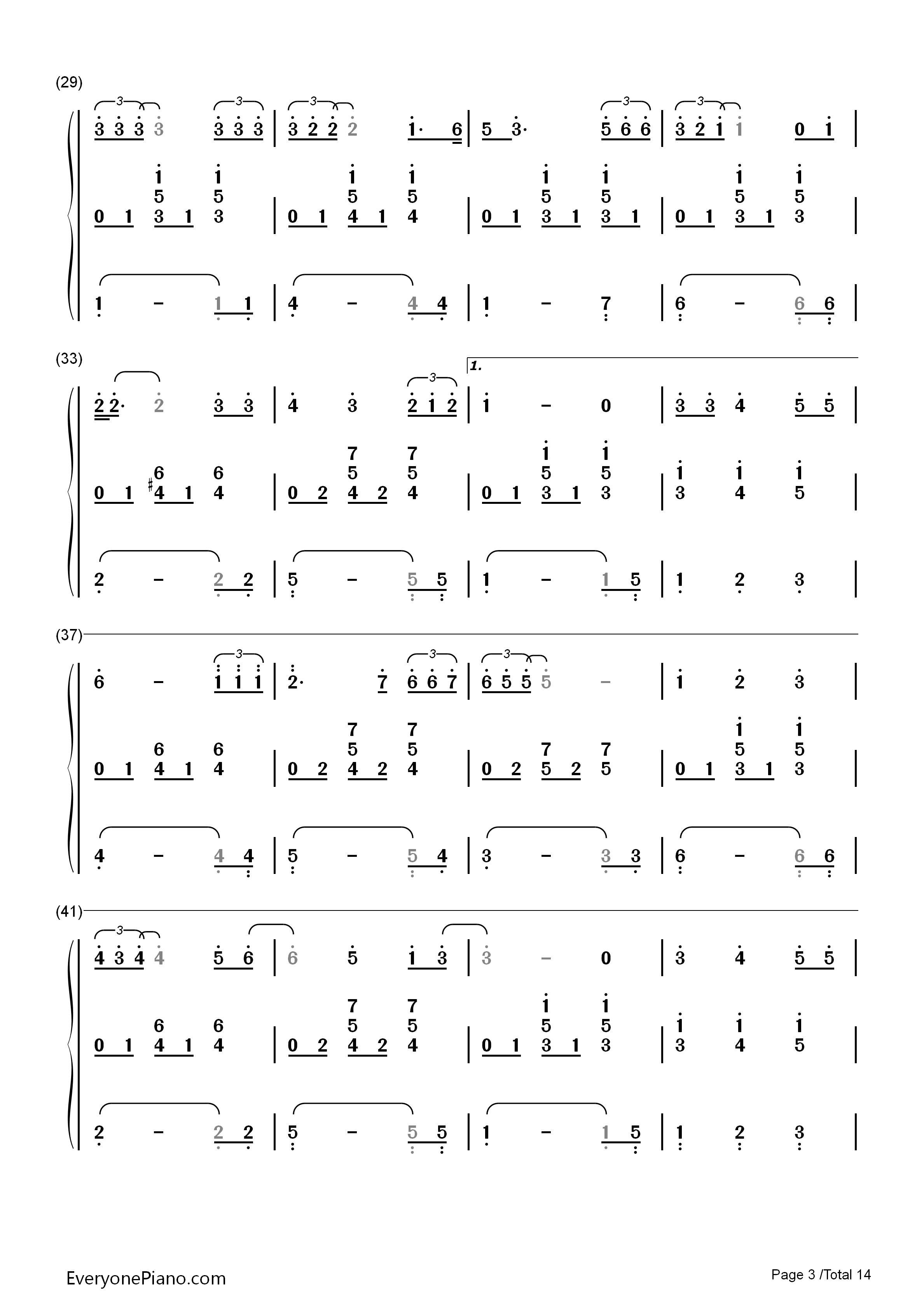 トイレの神様钢琴简谱_植村花菜演唱
