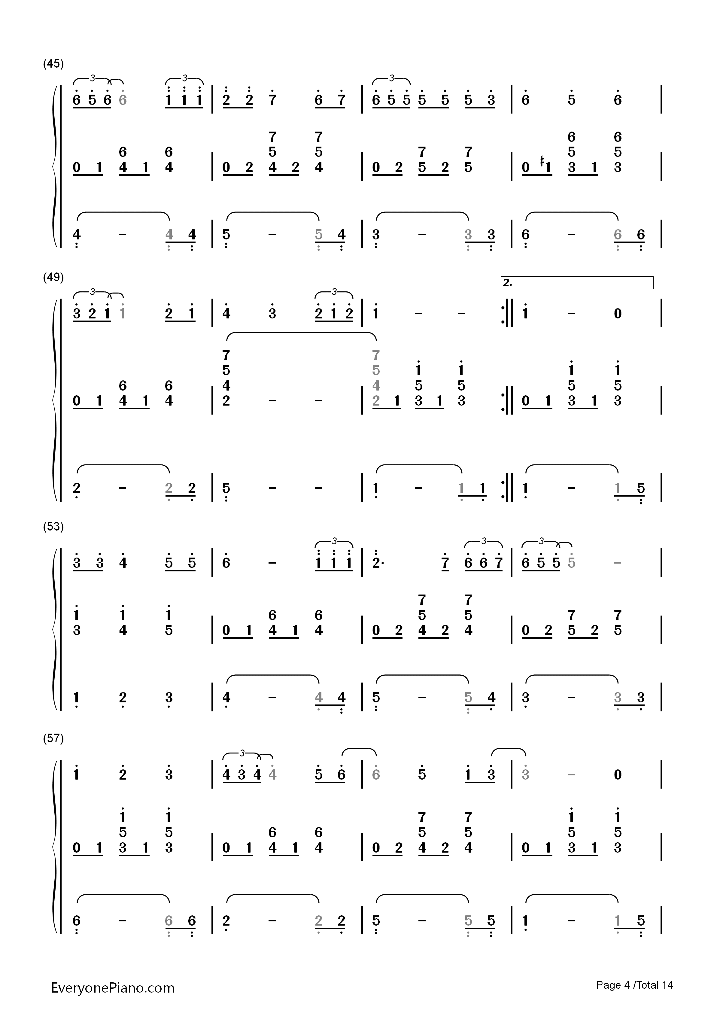 トイレの神様钢琴简谱_植村花菜演唱