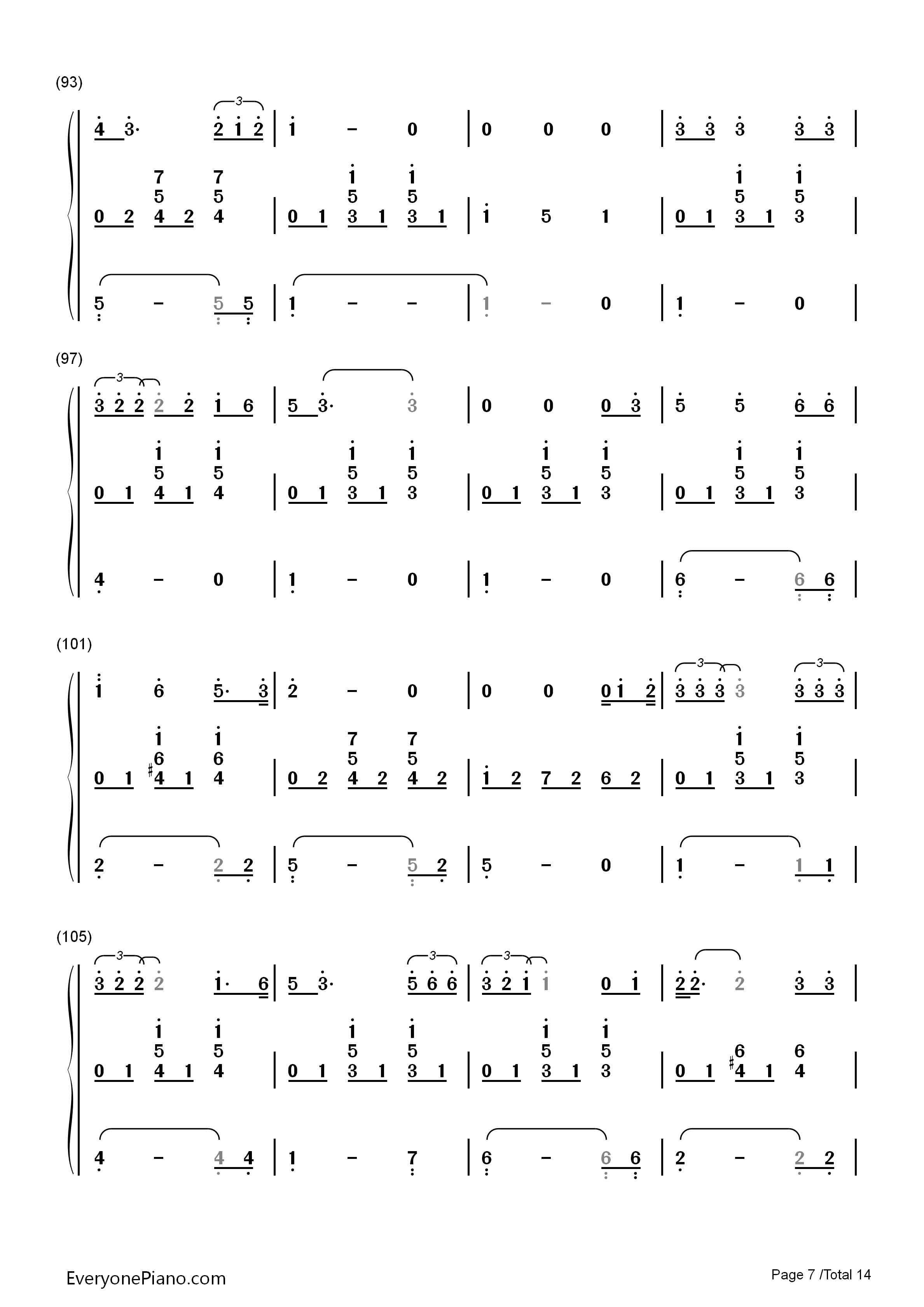 トイレの神様钢琴简谱_植村花菜演唱