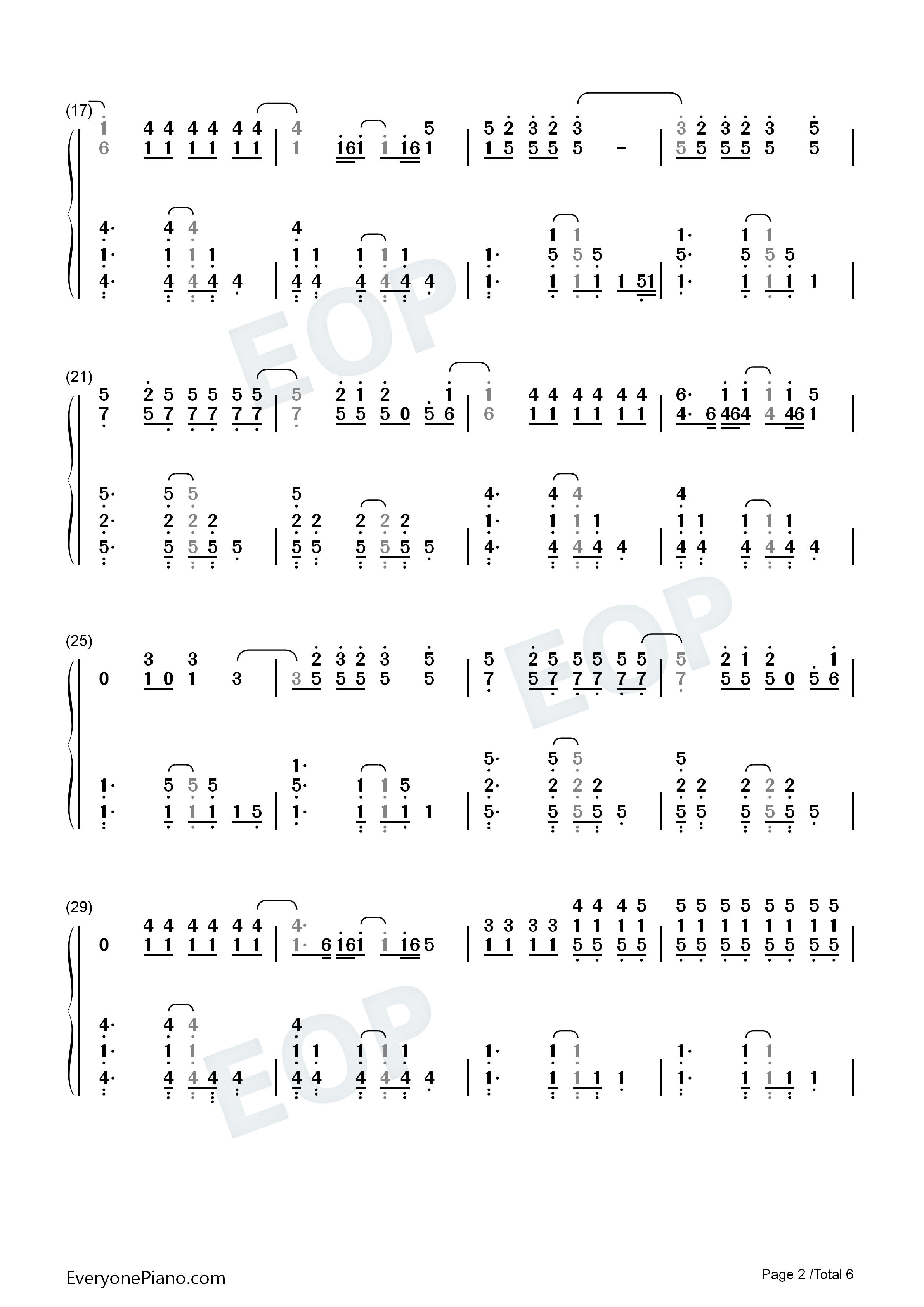 Yellow钢琴简谱_Coldplay演唱