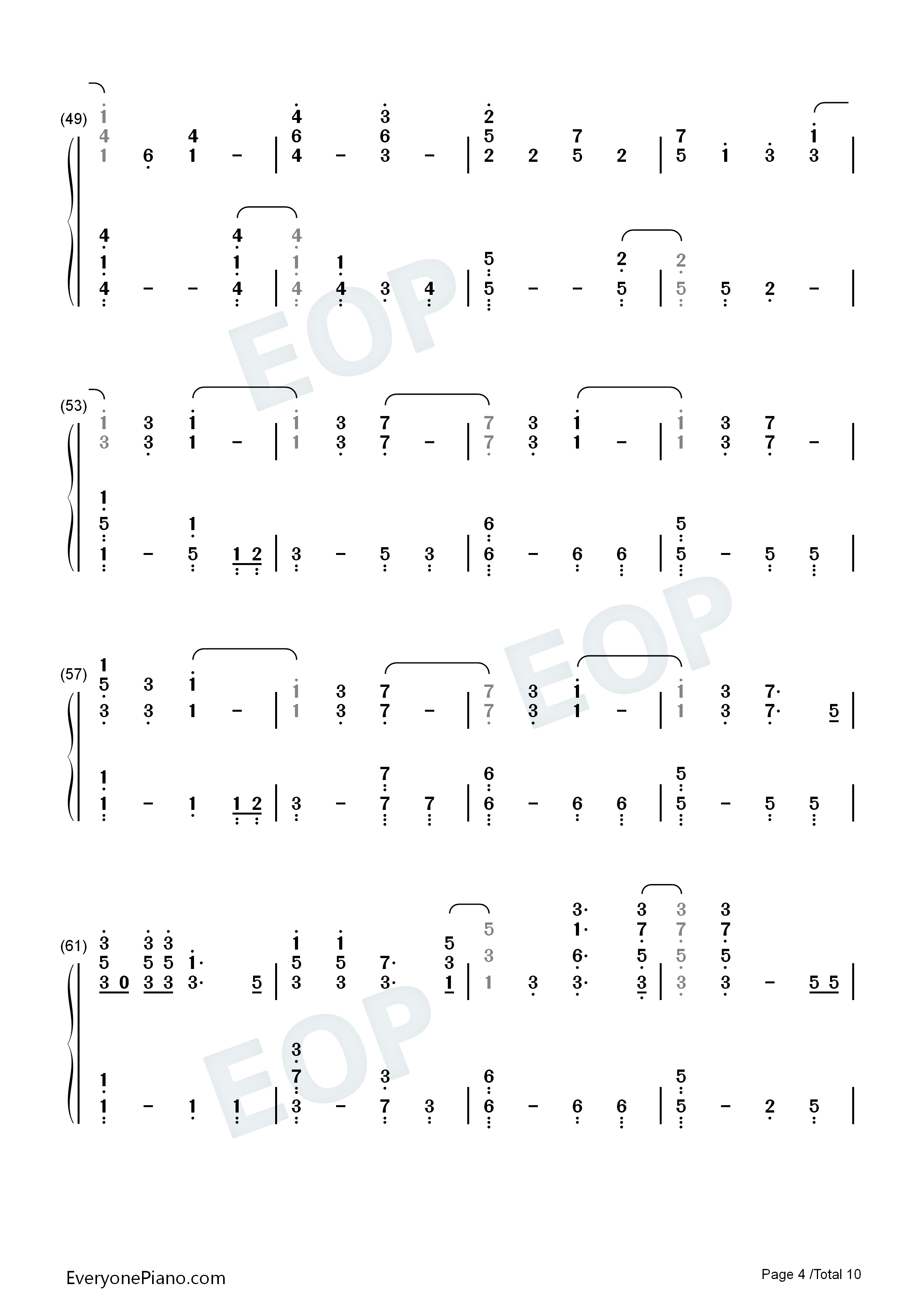 Fix_You钢琴简谱_Coldplay演唱