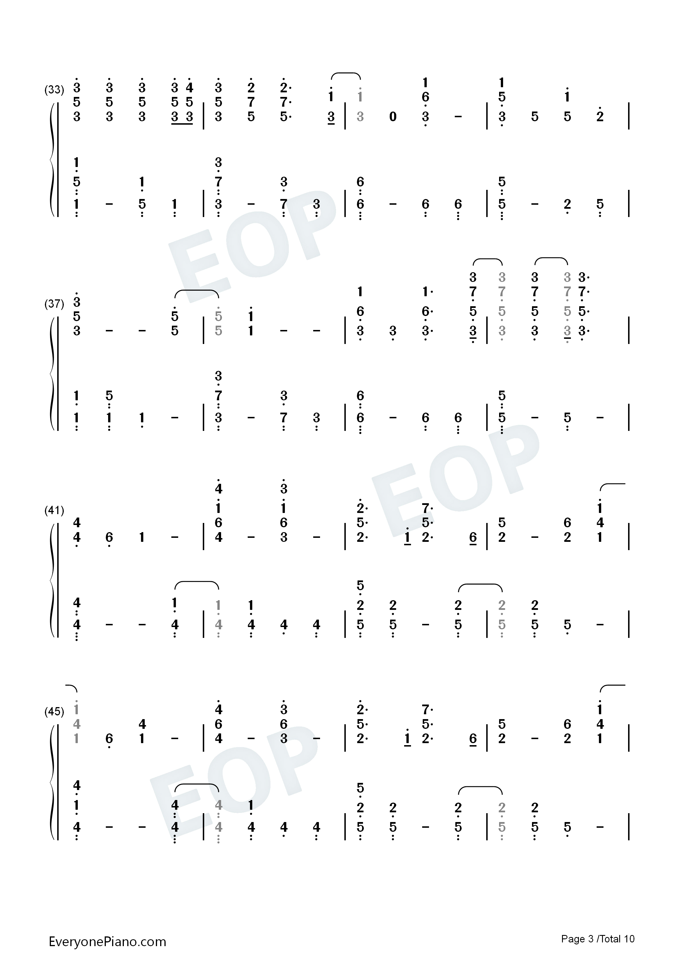 Fix_You钢琴简谱_Coldplay演唱