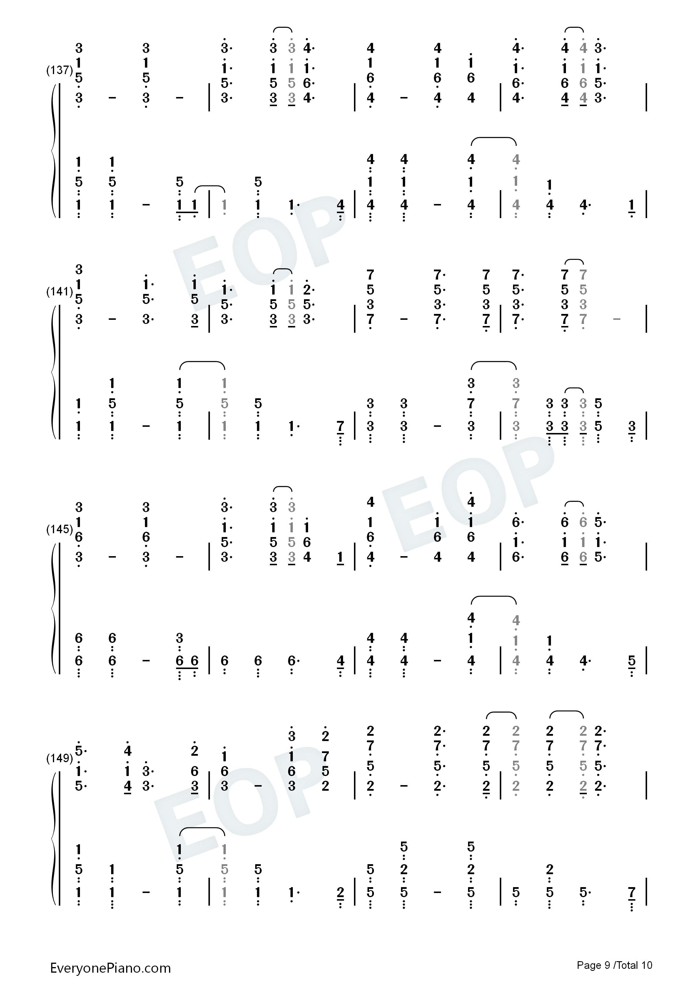 Fix_You钢琴简谱_Coldplay演唱
