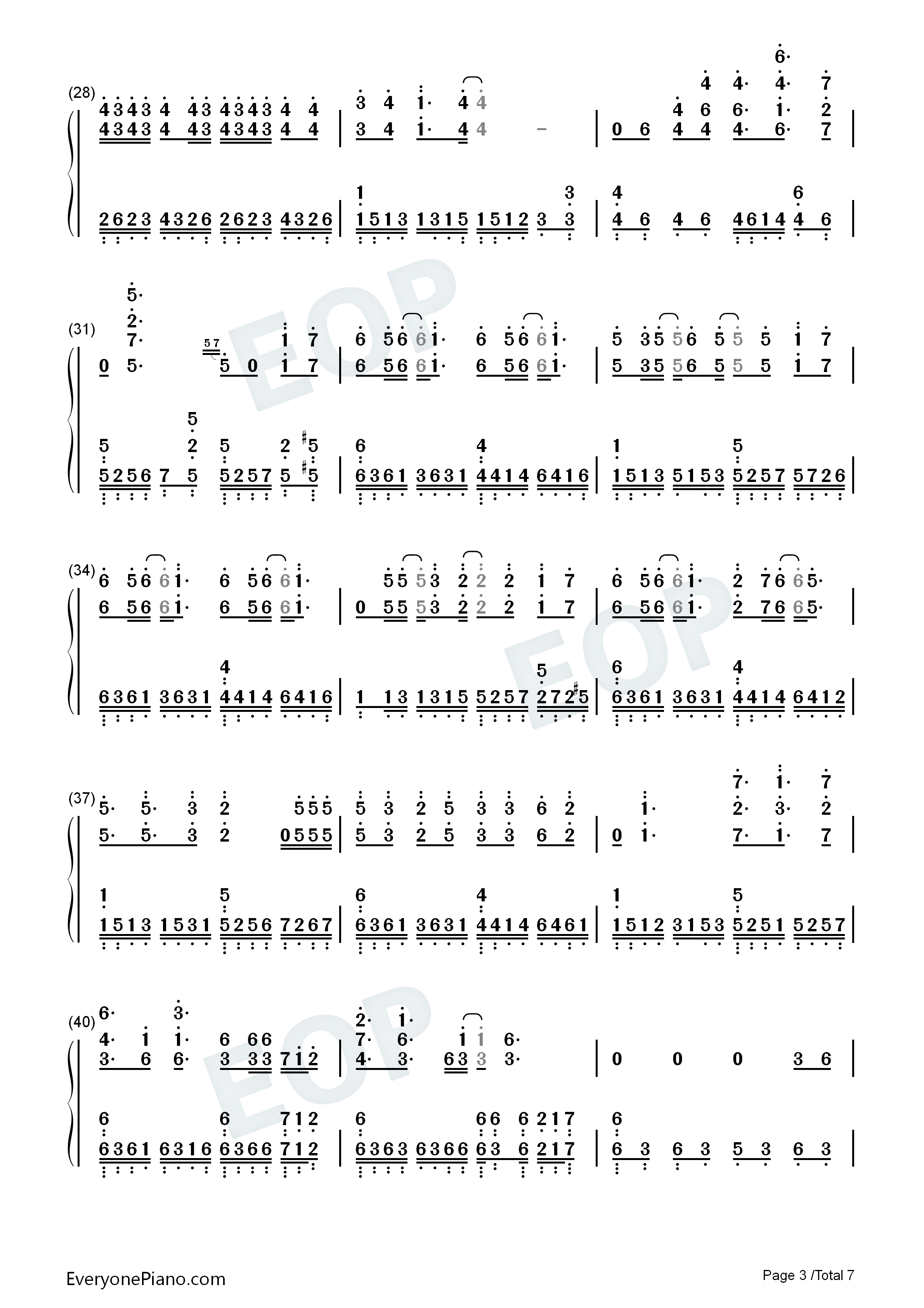 够爱钢琴简谱_东城卫__D.C.W演唱