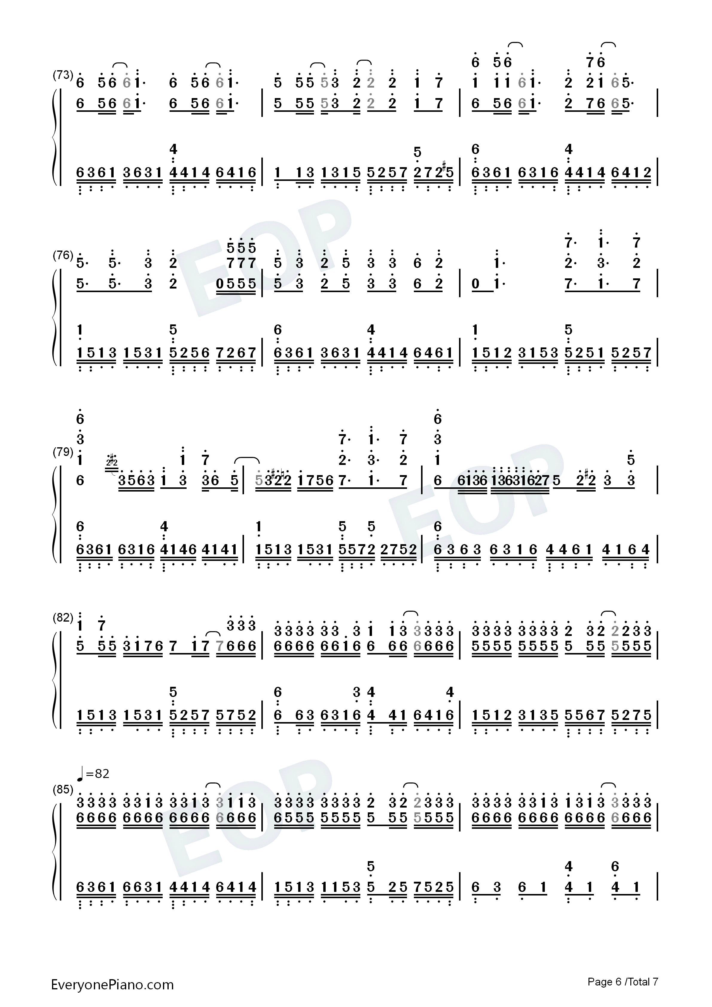 够爱钢琴简谱_东城卫__D.C.W演唱