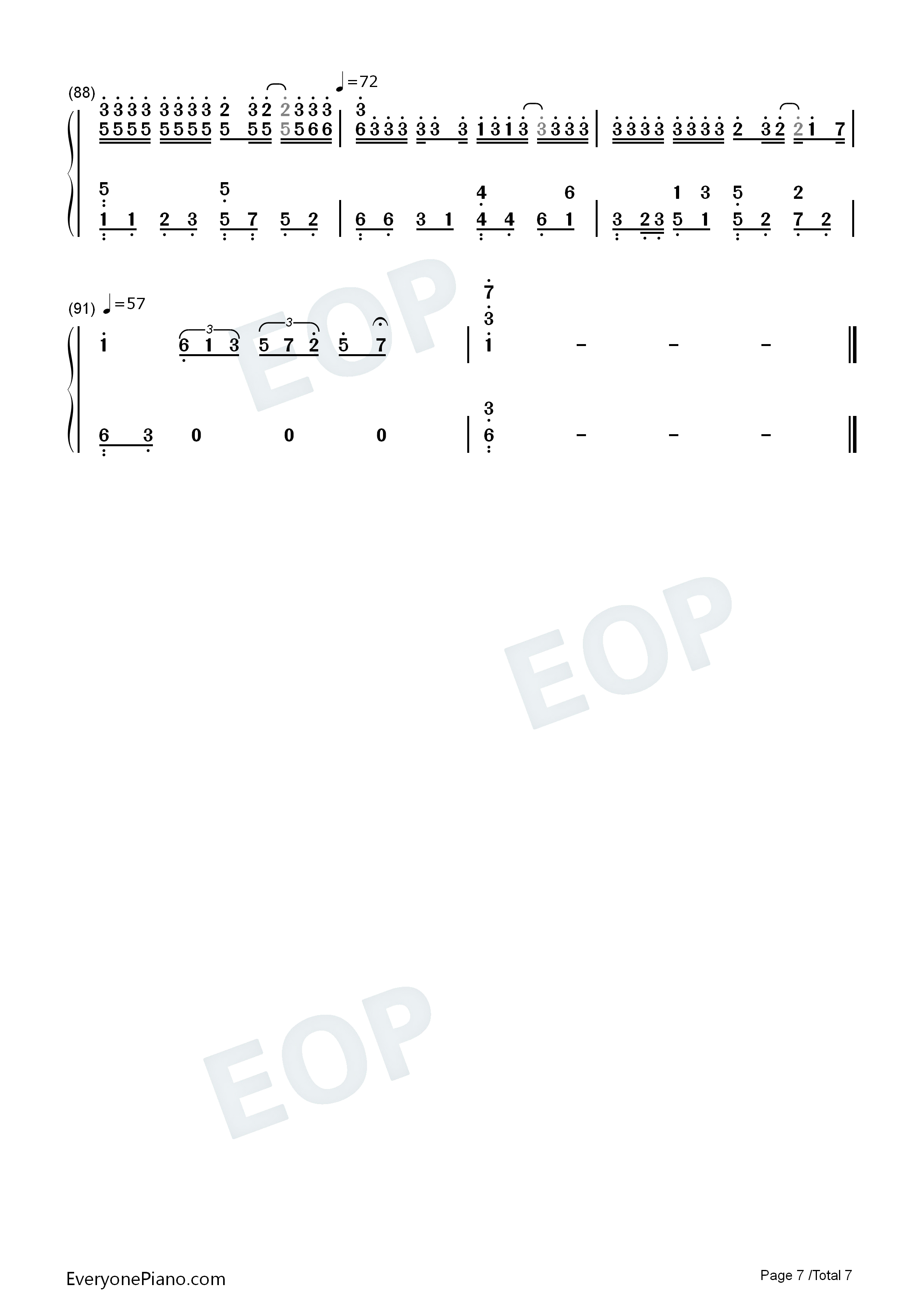 够爱钢琴简谱_东城卫__D.C.W演唱