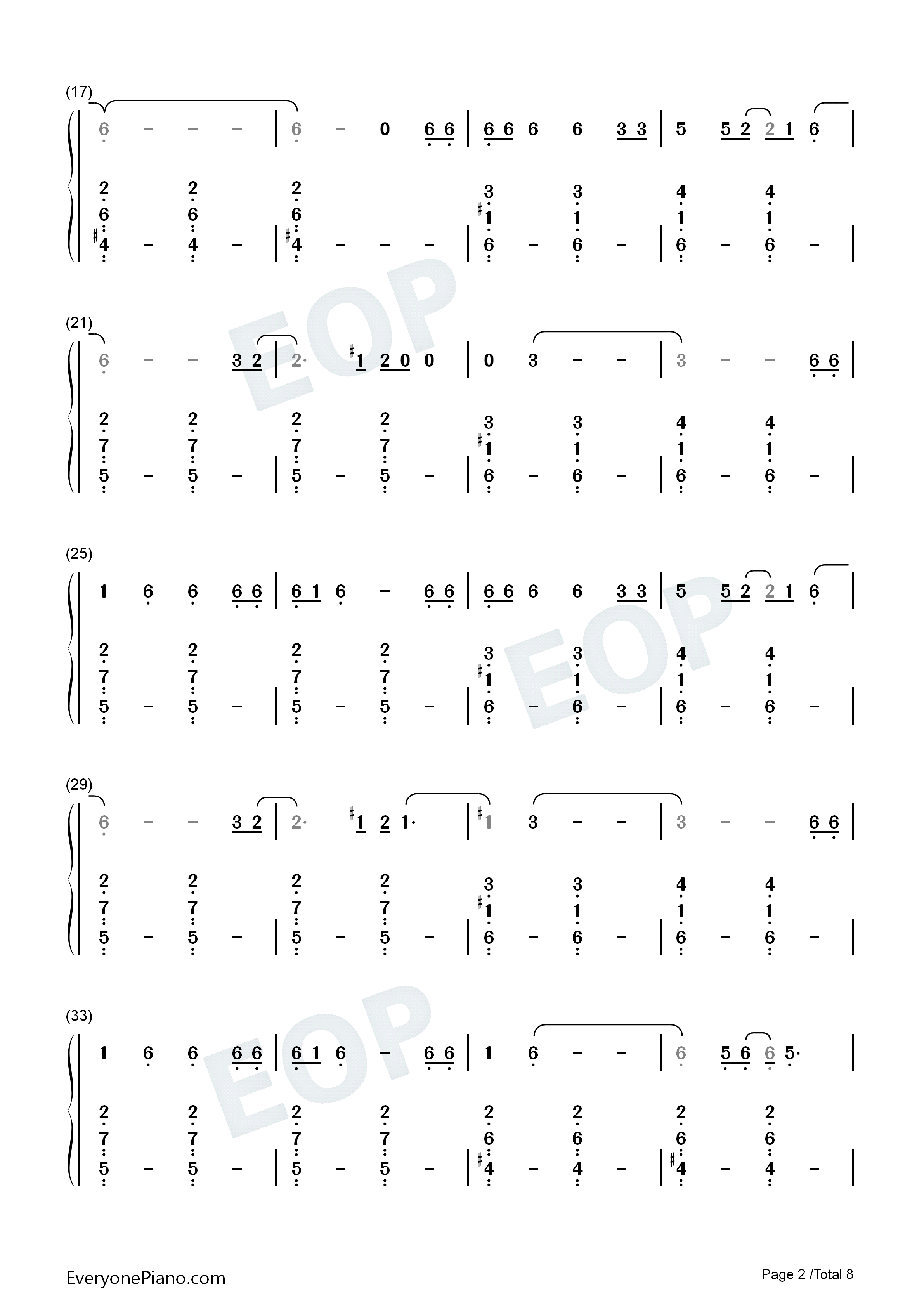Empire钢琴简谱_Shakira演唱