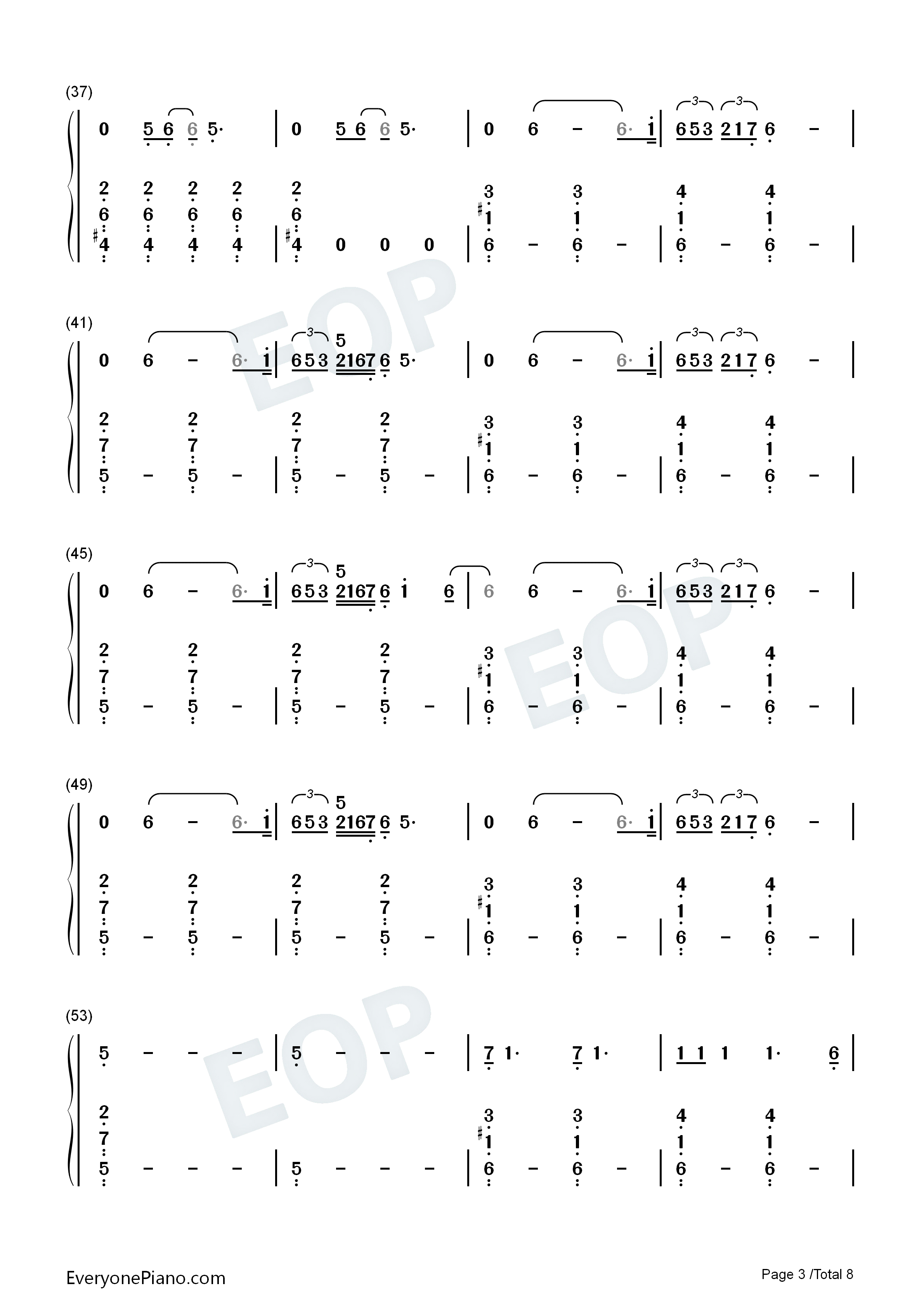 Empire钢琴简谱_Shakira演唱