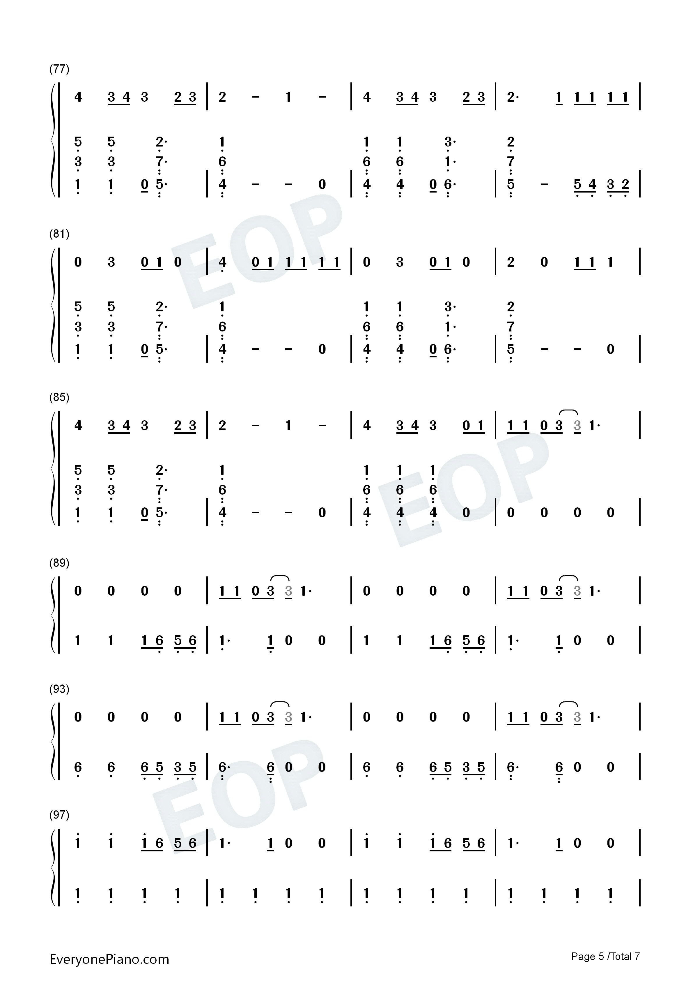 Kiss_You钢琴简谱_One_Direction演唱