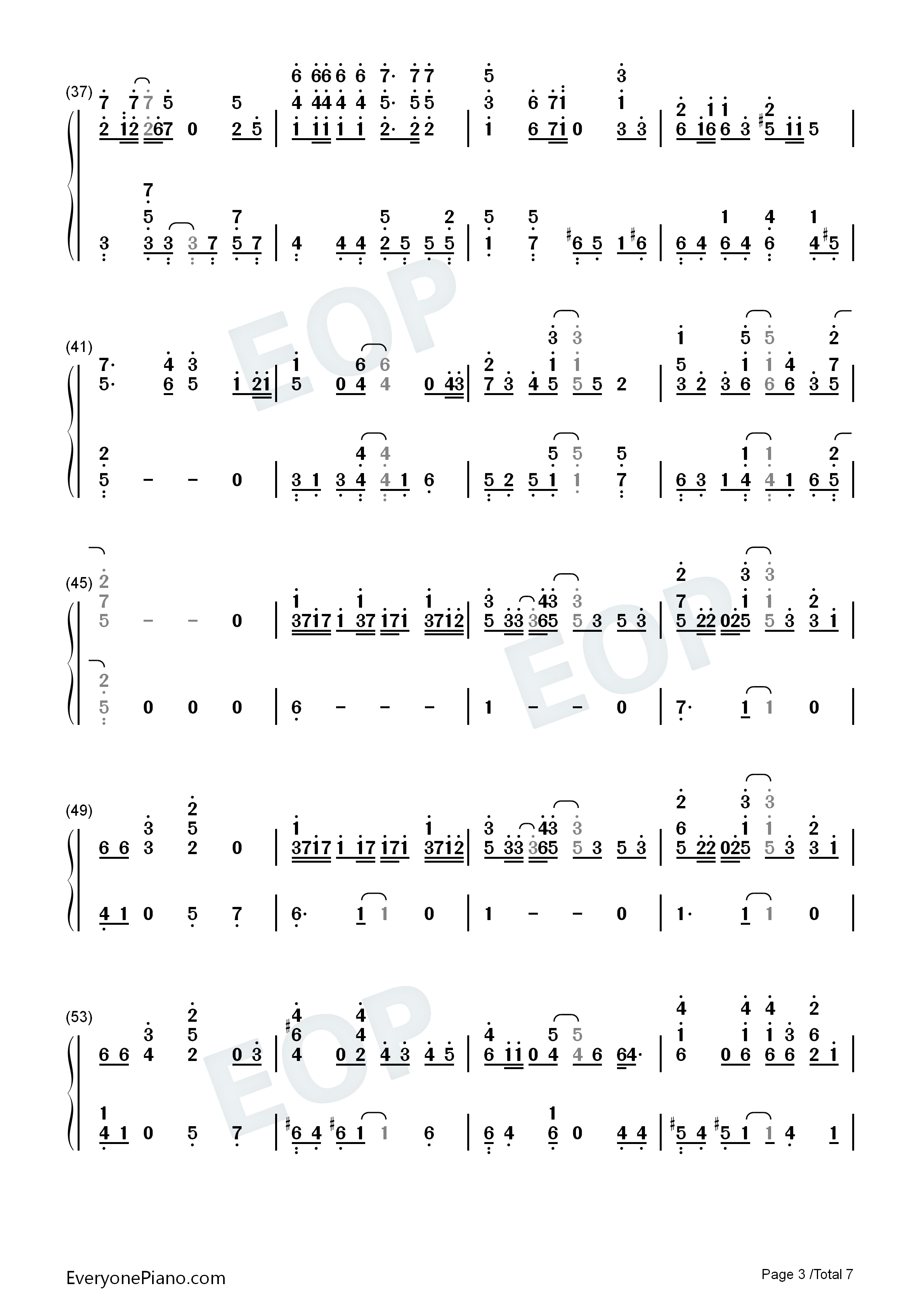 樱花花瓣（桜の花びらたち）钢琴简谱_AKB48演唱