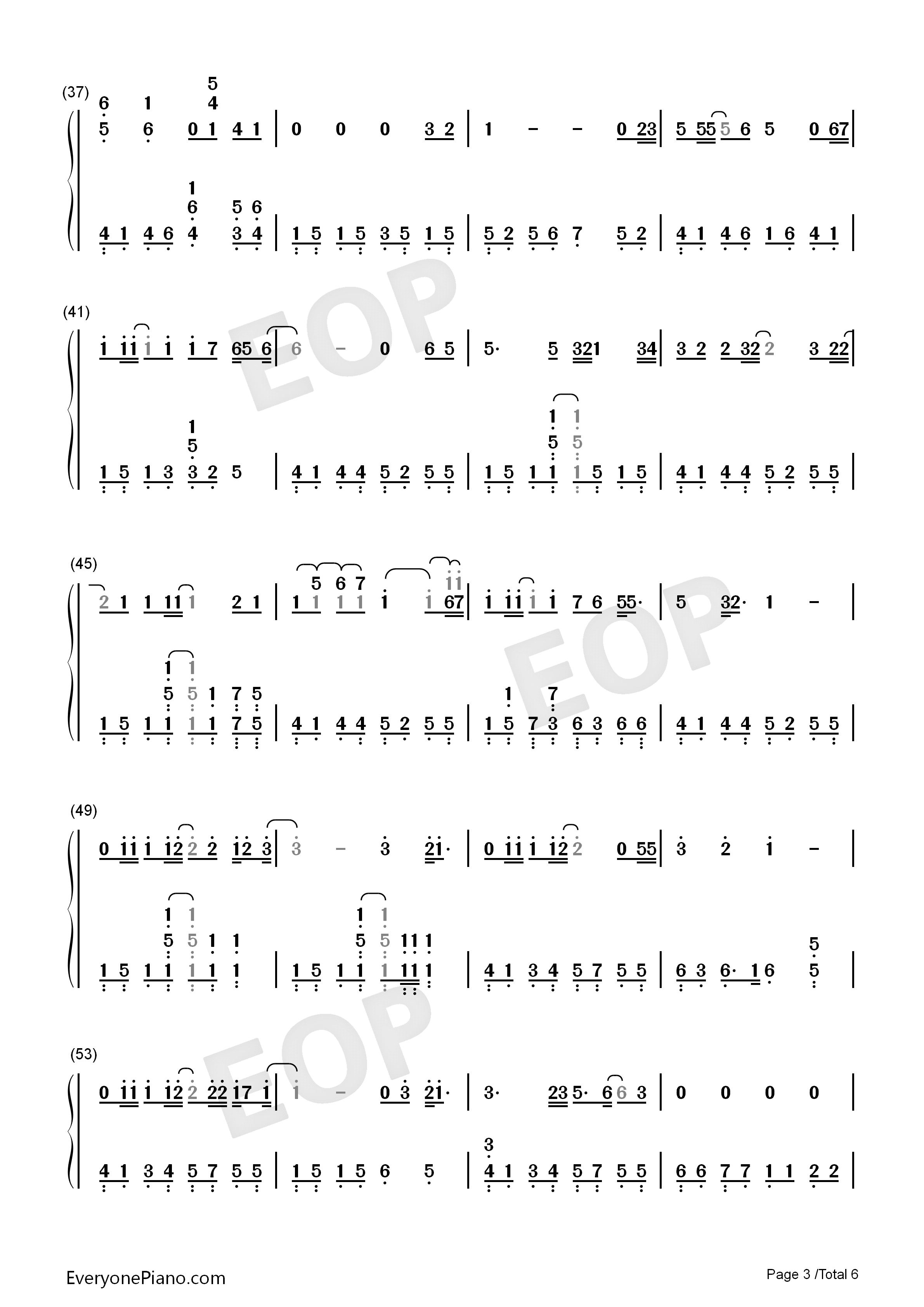 海阔天空钢琴简谱_Beyond演唱