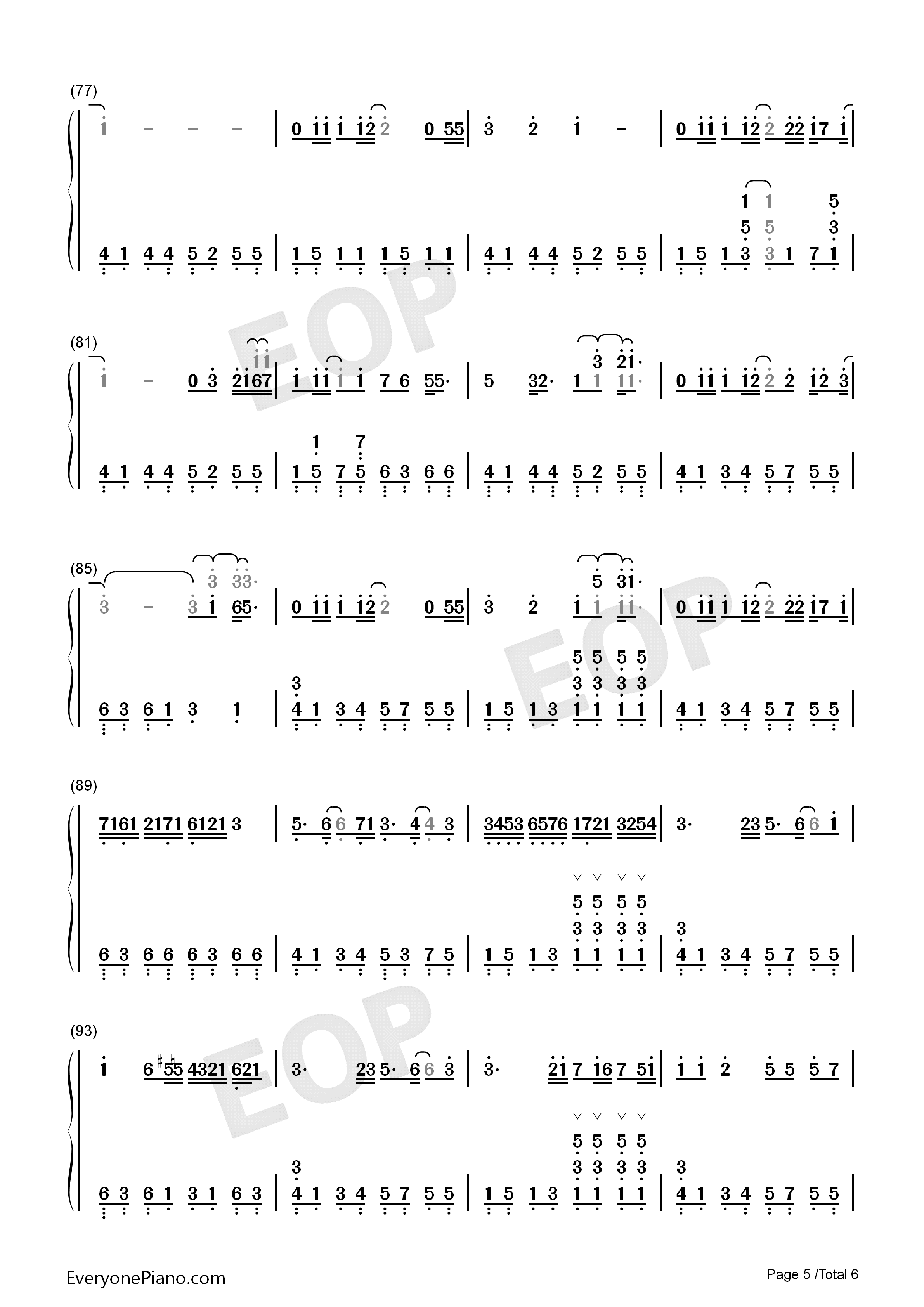 海阔天空钢琴简谱_Beyond演唱