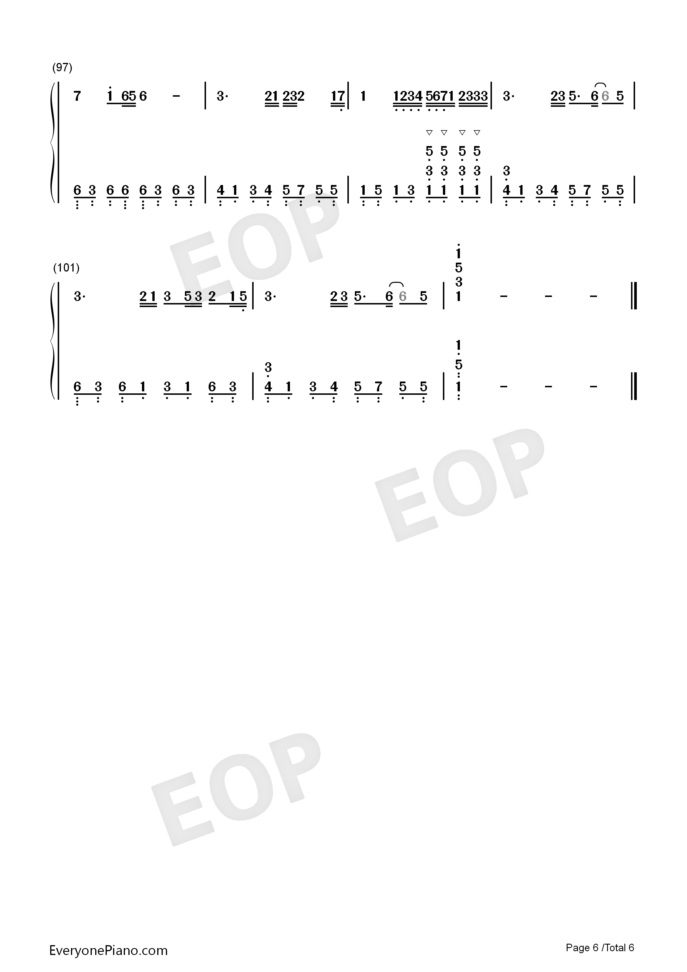 海阔天空钢琴简谱_Beyond演唱