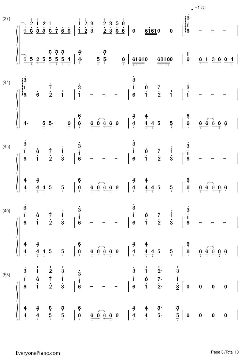 恋色マスタースパーク钢琴简谱_东方Project演唱
