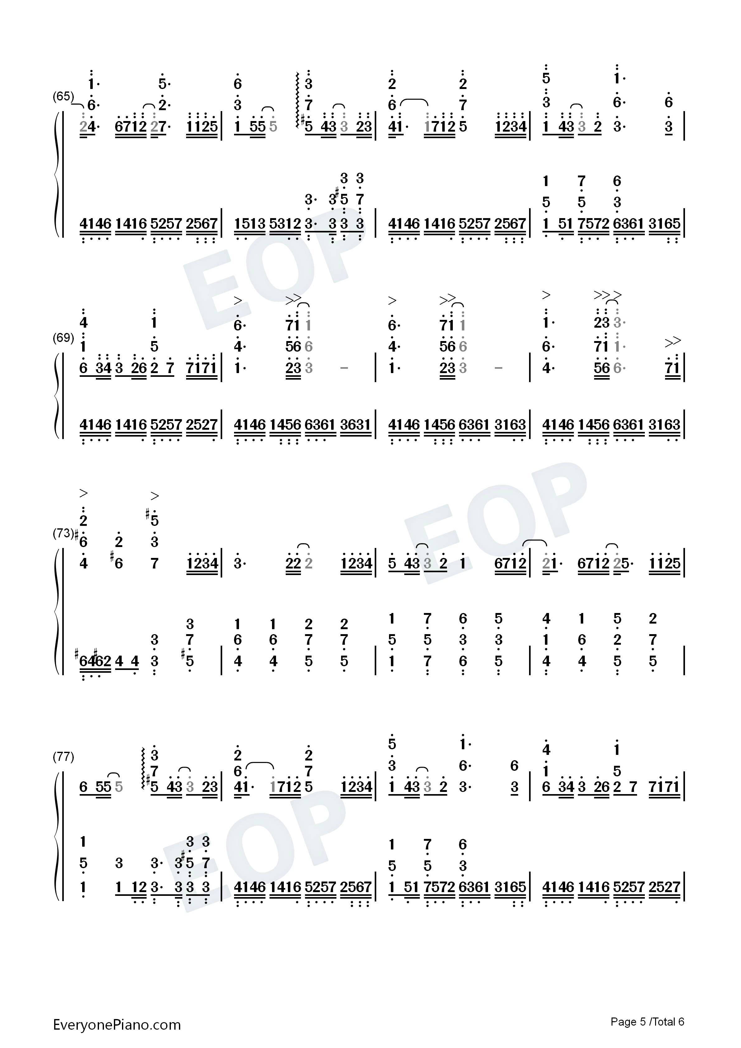 梦醒之后钢琴简谱_GARNET_CROW演唱