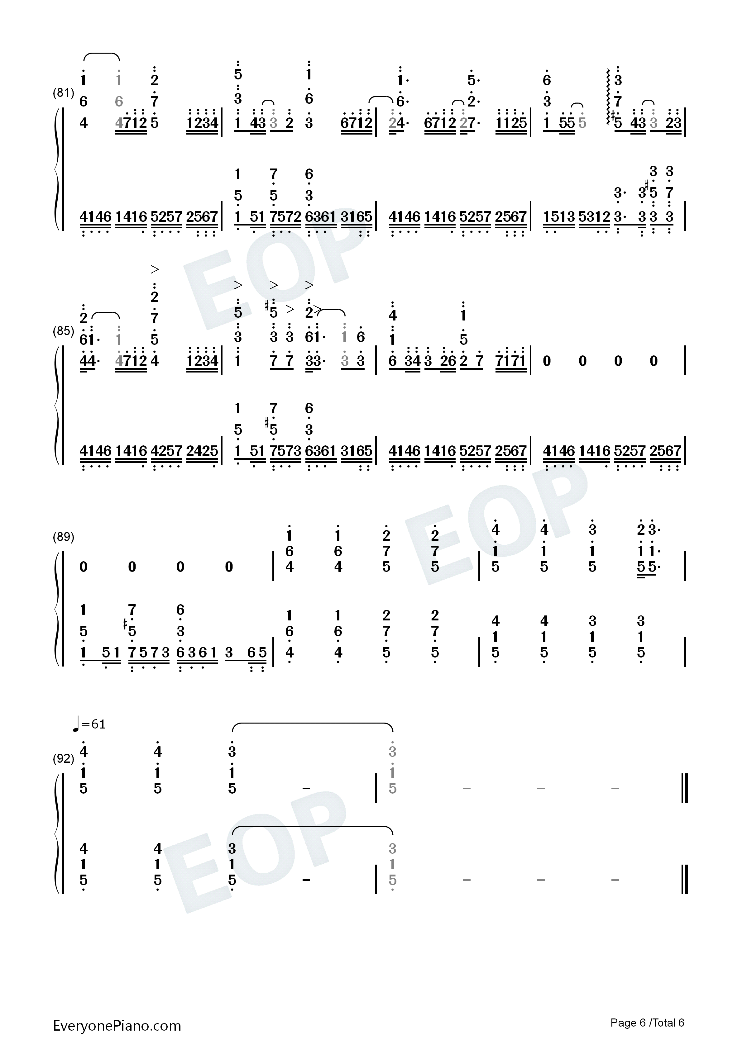 梦醒之后钢琴简谱_GARNET_CROW演唱