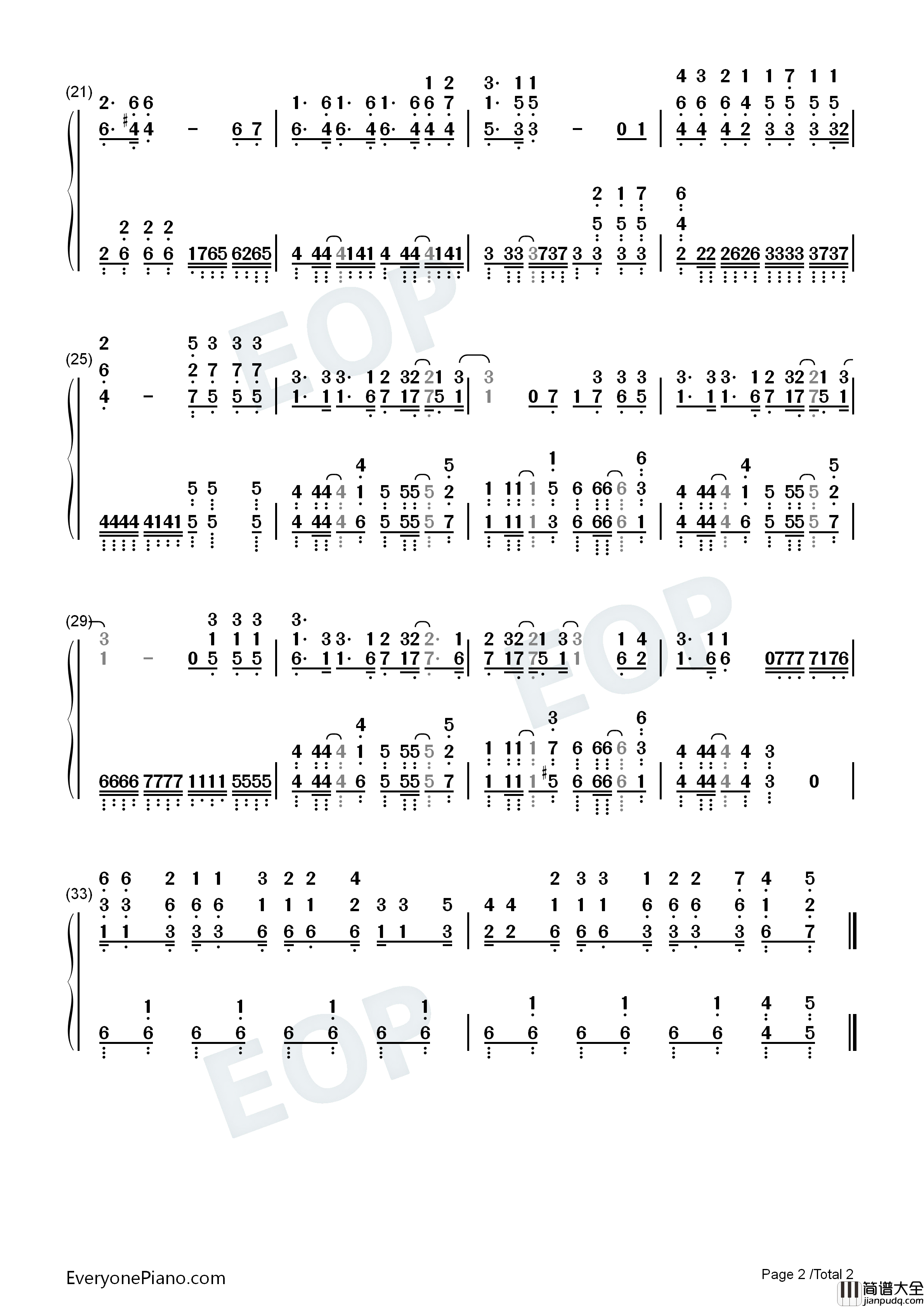 No_Thank_you!_钢琴简谱_放课後ティータイム演唱