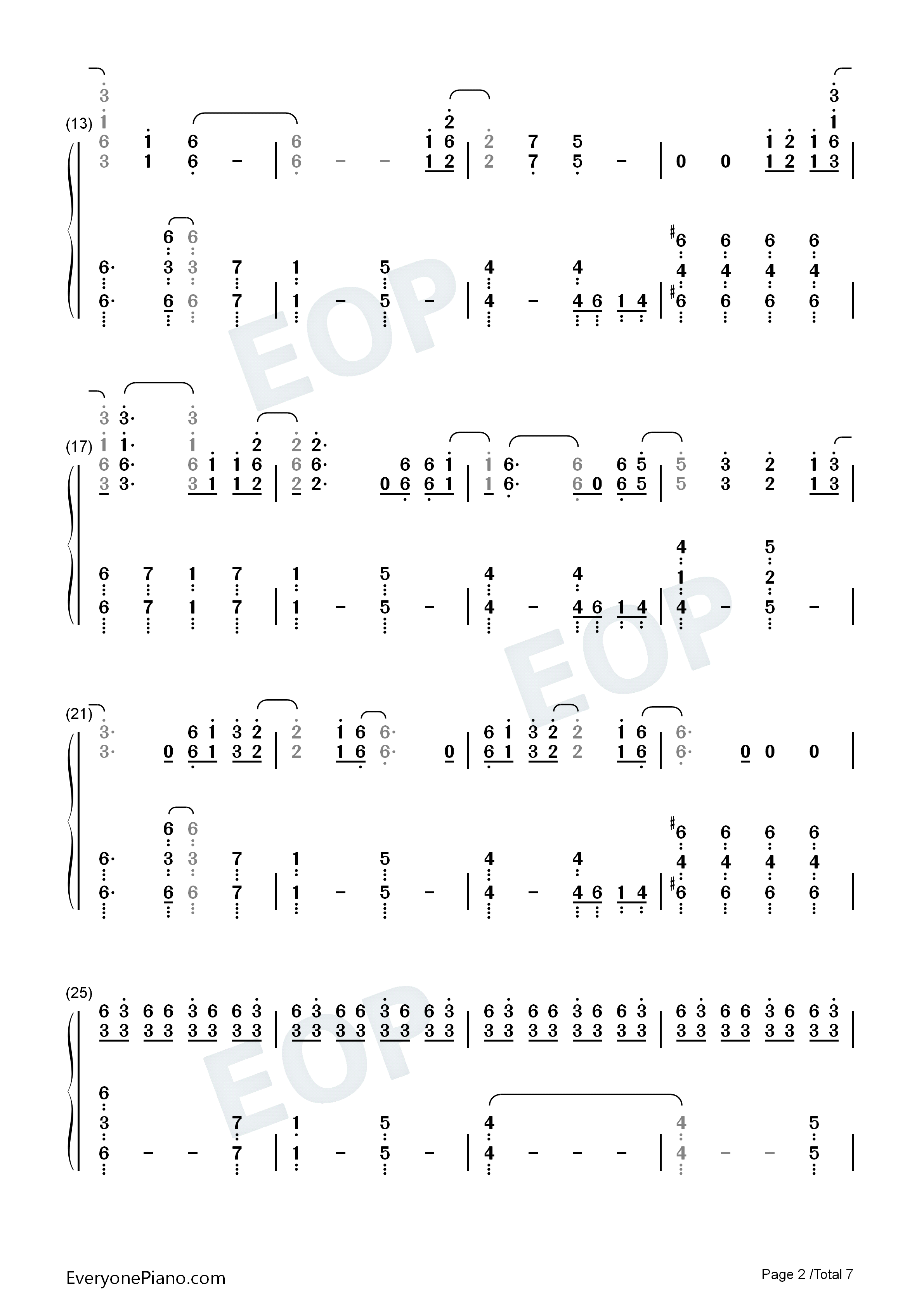 My_Life_钢琴简谱_50_Cent_Feat._Eminem_&_Adam_Levine演唱