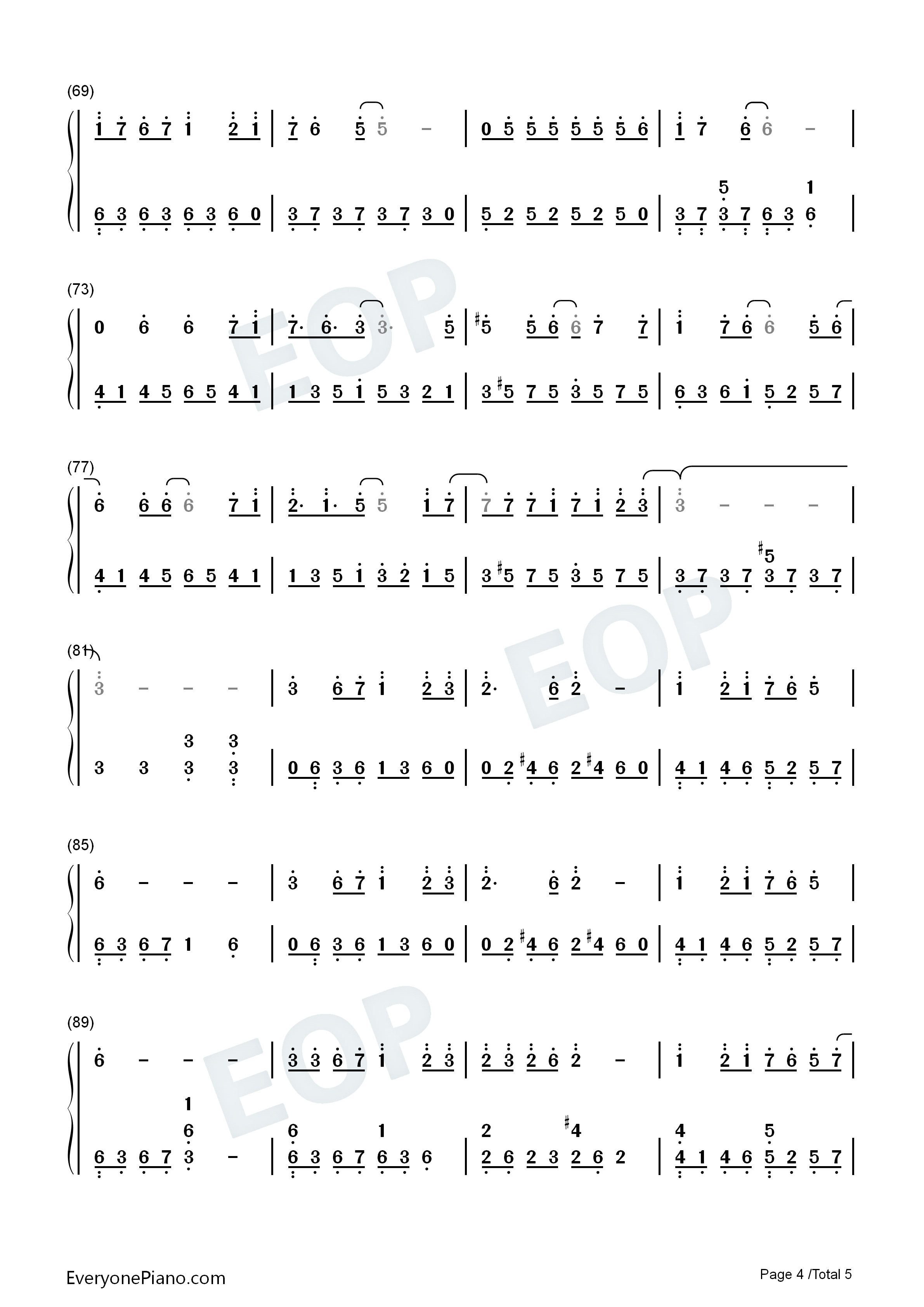 DAY BY DAY钢琴简谱_T_ara演唱