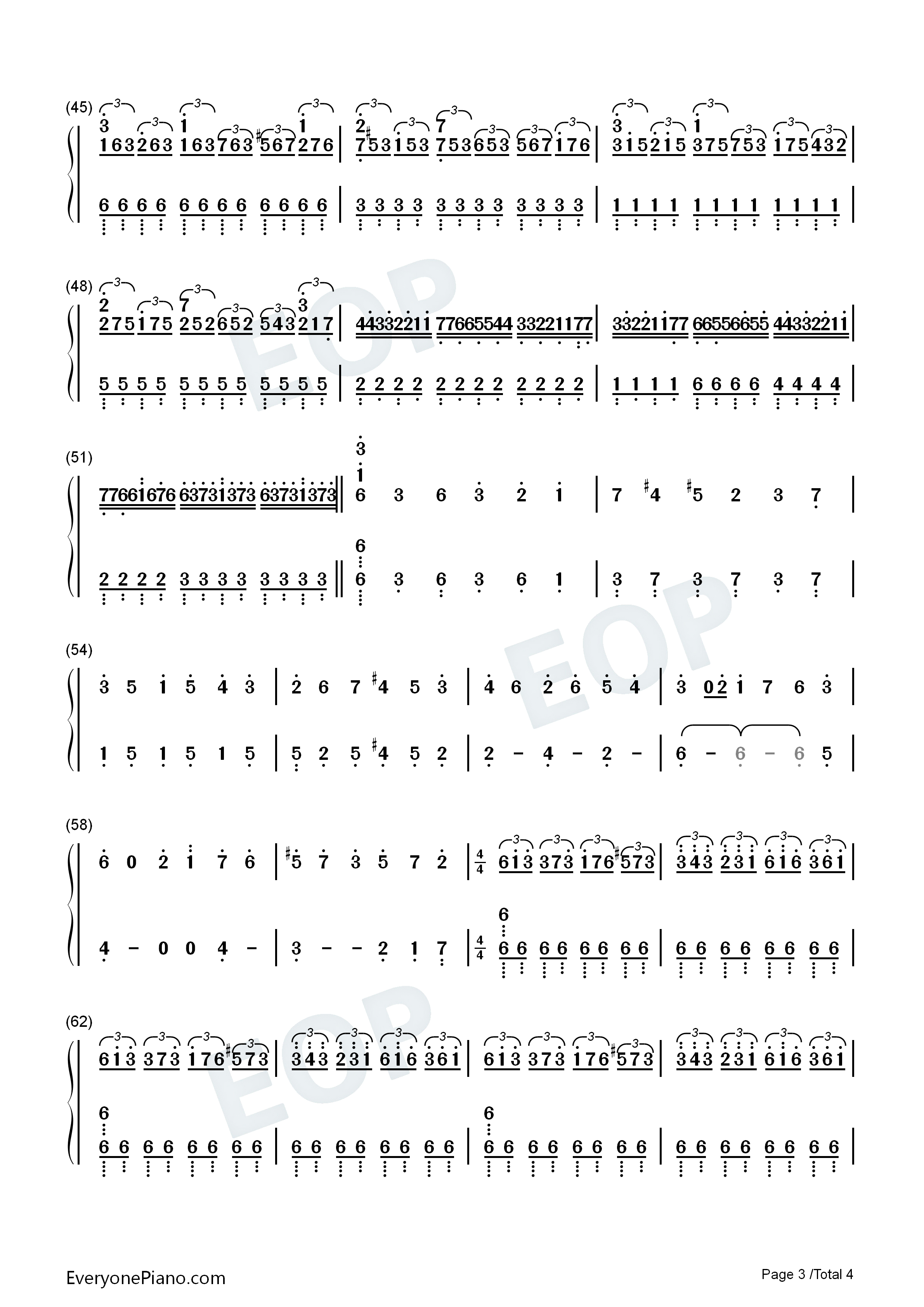 亨德尔的萨拉班德（Handel's_Sarabande）钢琴简谱_马克西姆_Maksim_Mrvica演唱