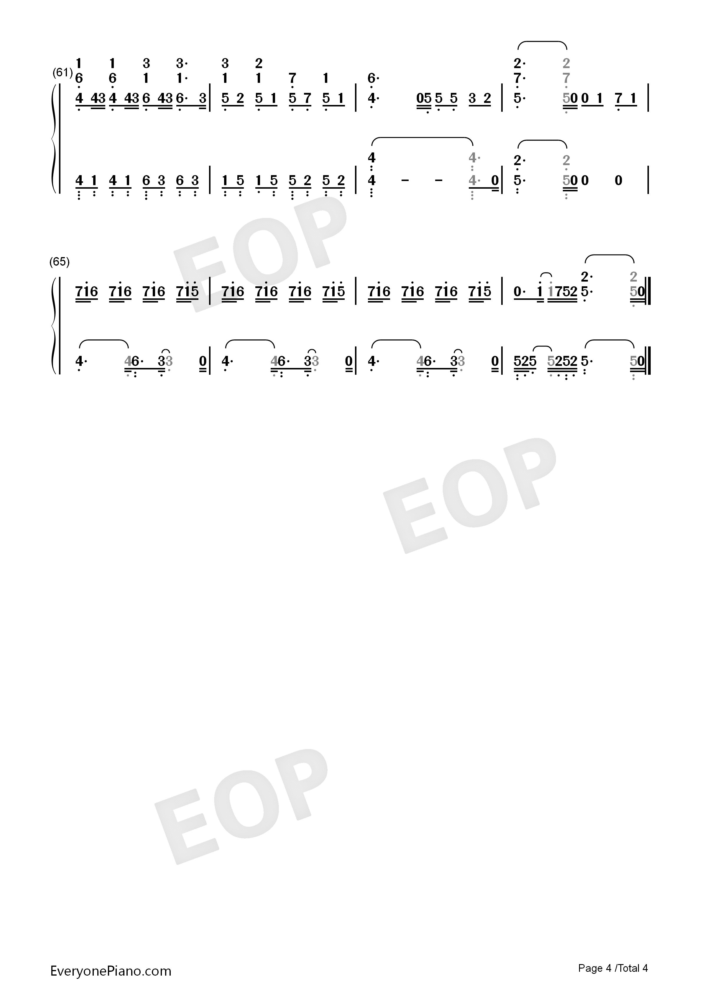 When_You're_Gone钢琴简谱_艾薇儿__Avril_Lavigne演唱