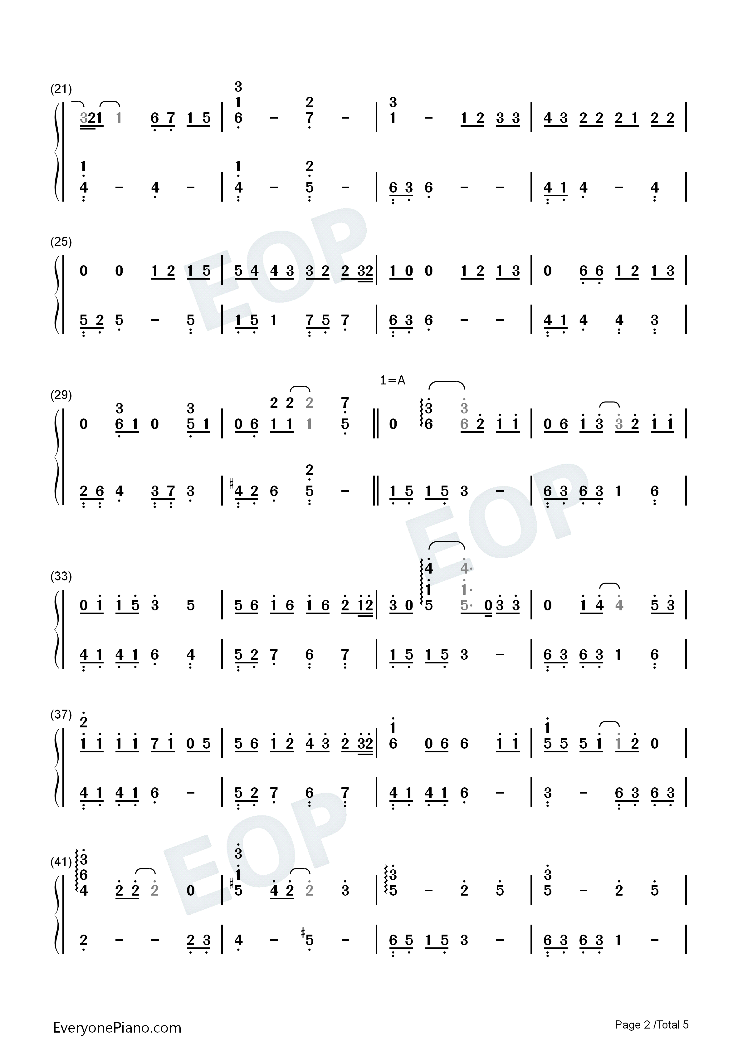 Eternally钢琴简谱_宇多田光__宇多田ヒカル演唱