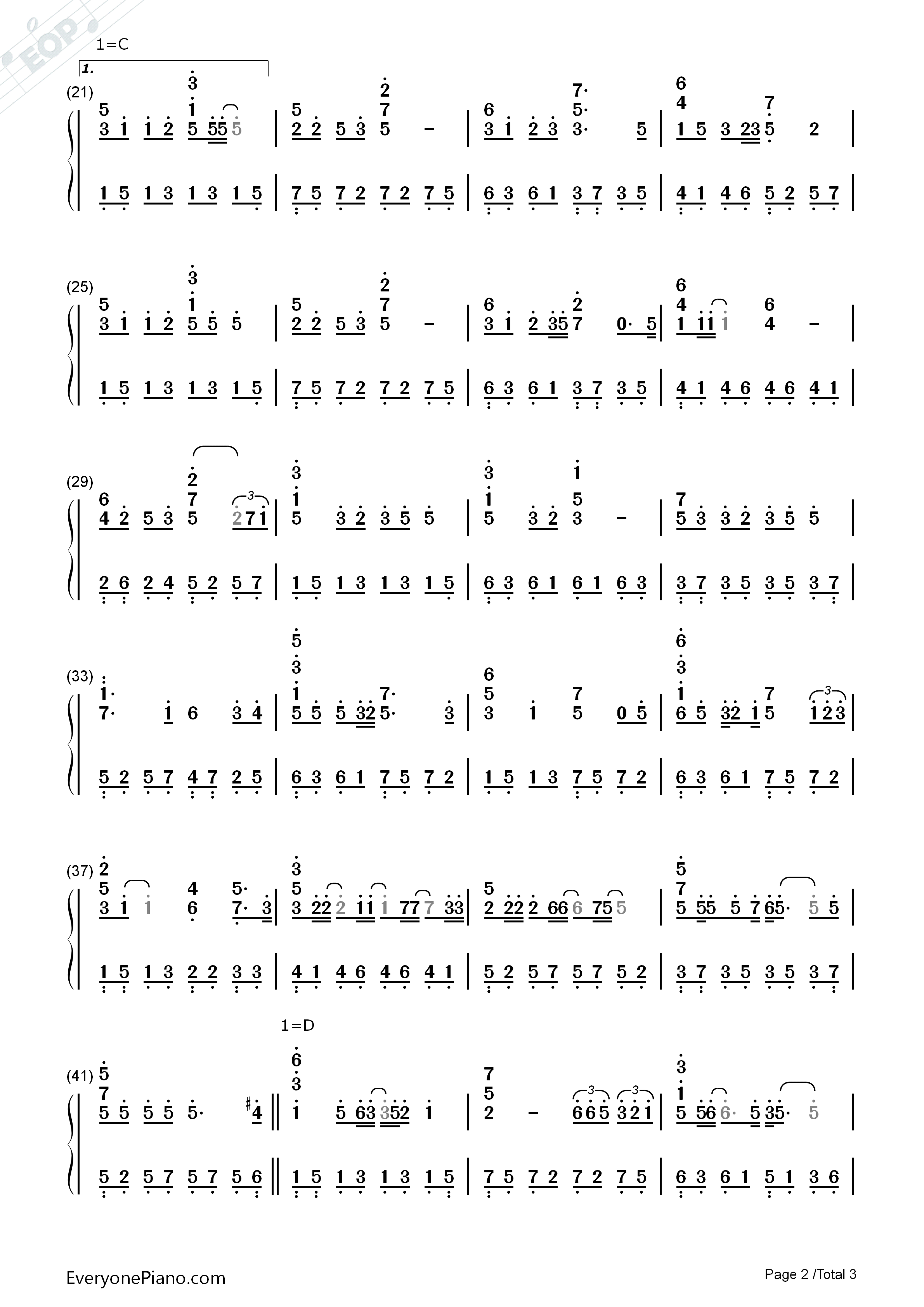 When_You_Believe钢琴简谱_Mariah_Carey_&_Whitney_Elizabeth_Houston演唱