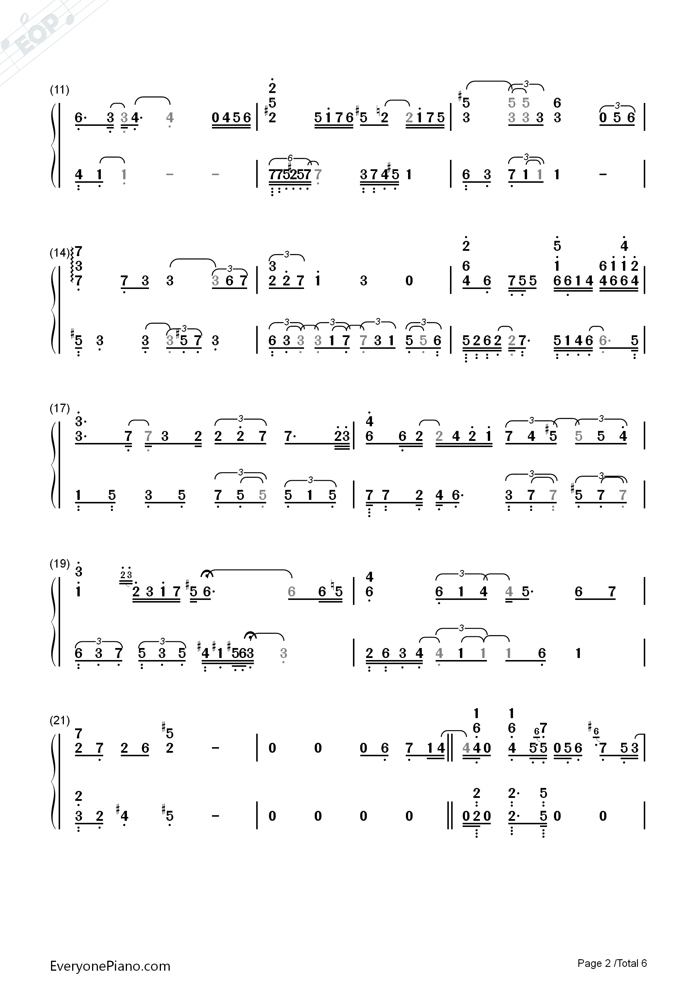 Autumn_Leaves钢琴简谱_李闰珉演唱