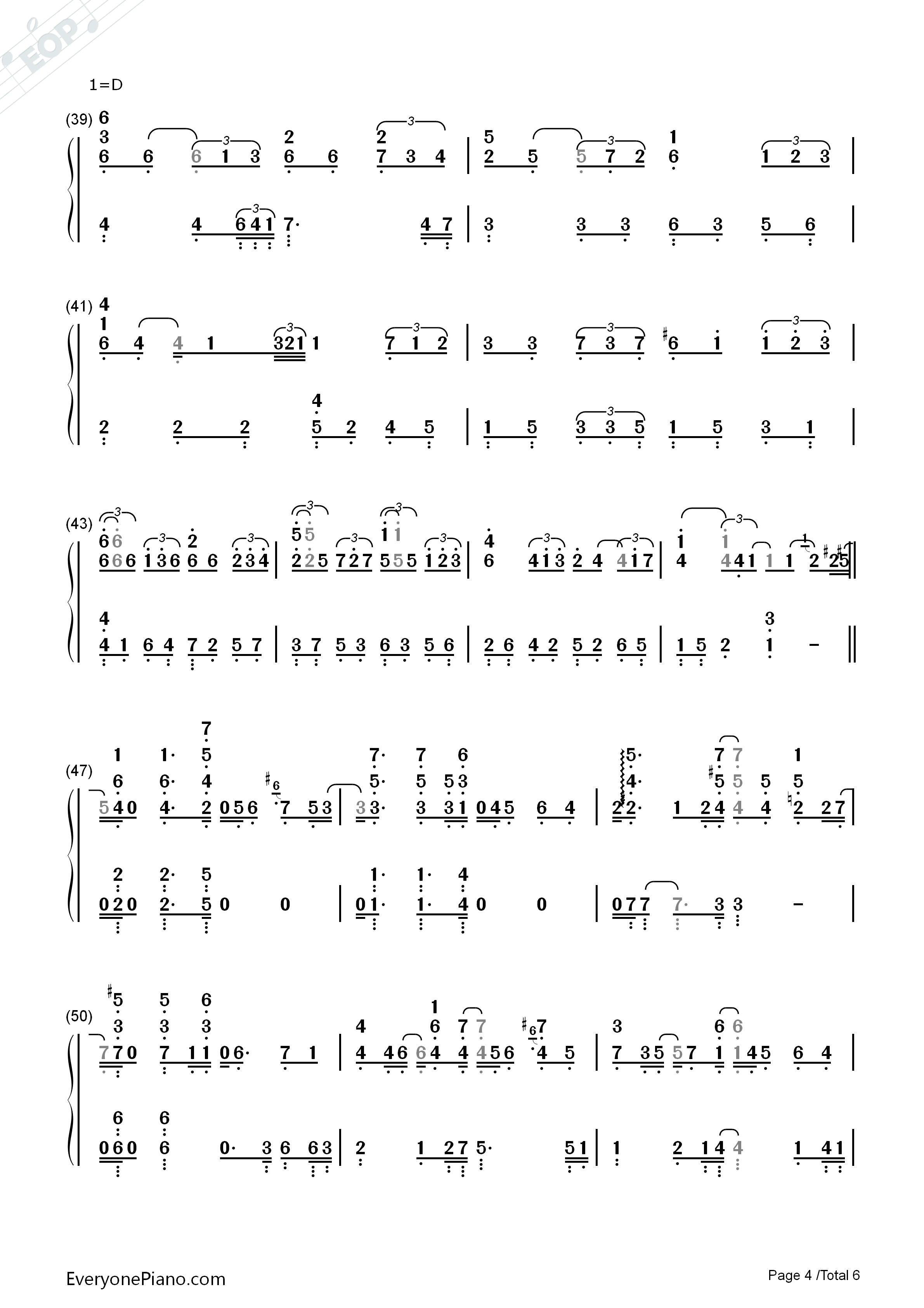 Autumn_Leaves钢琴简谱_李闰珉演唱