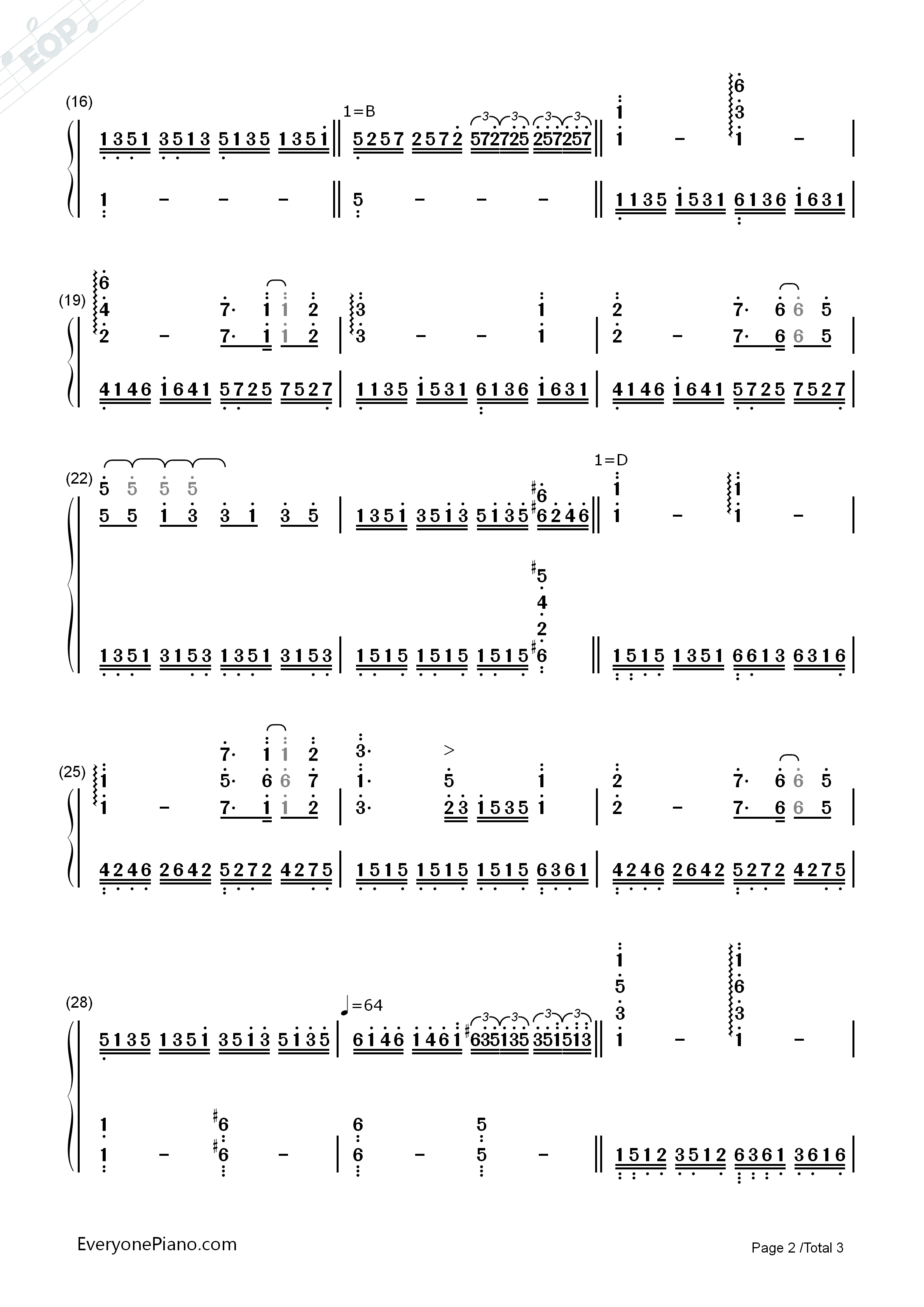 Beyond_The_Sea(拉梅尔)钢琴简谱_理查德克莱德曼演唱