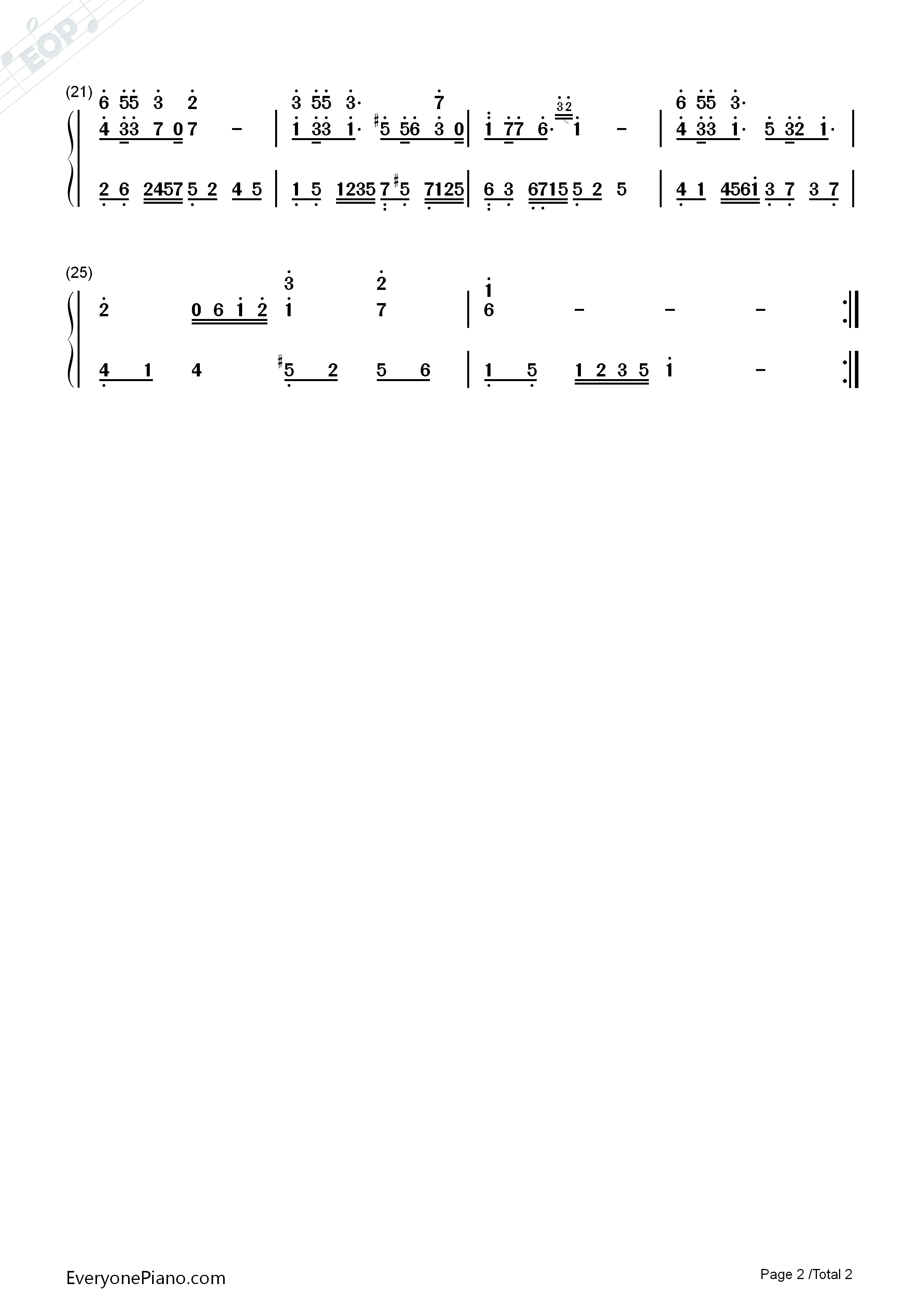 落叶归根钢琴简谱_王力宏演唱