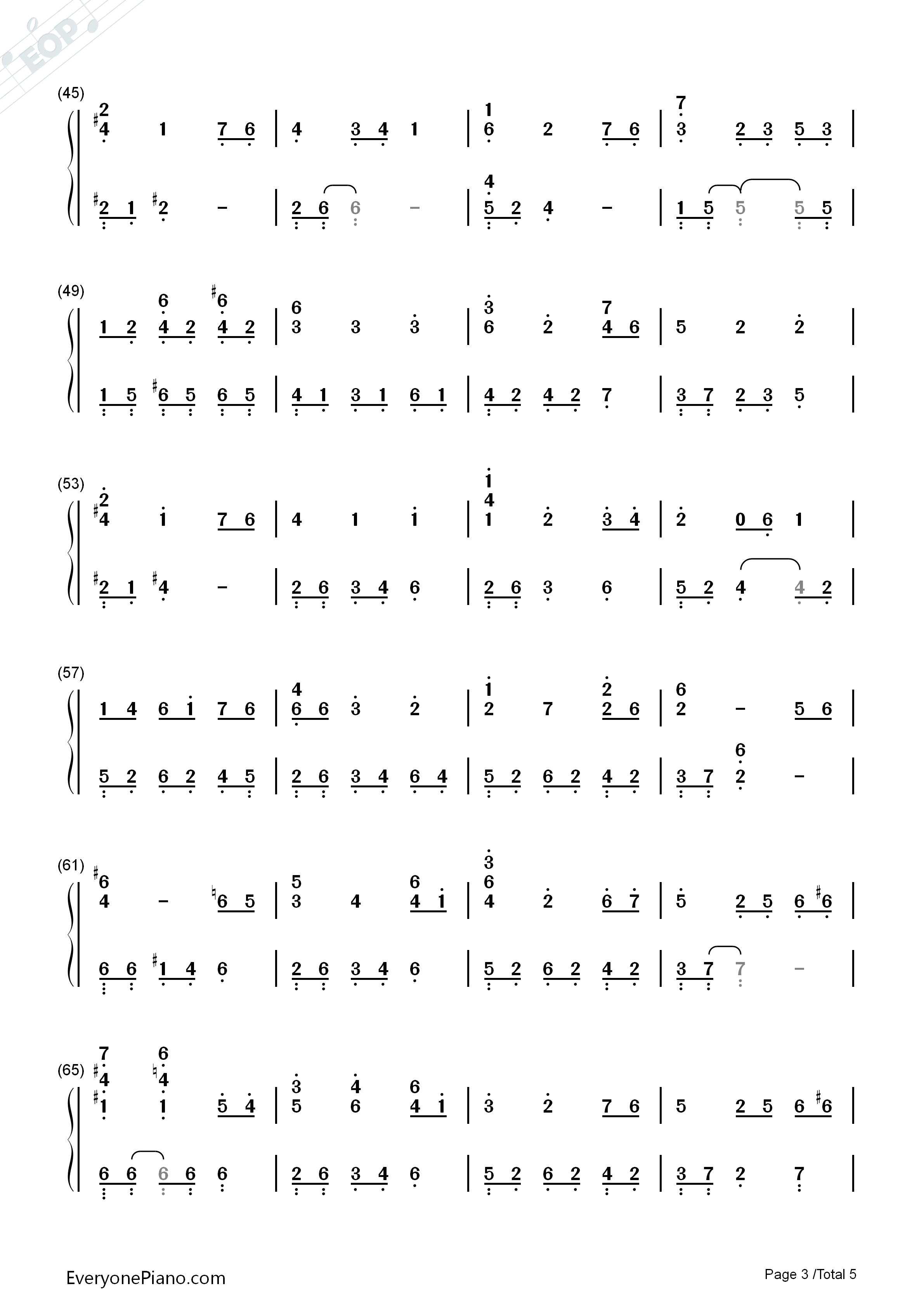 恰空钢琴简谱_李闰珉演唱