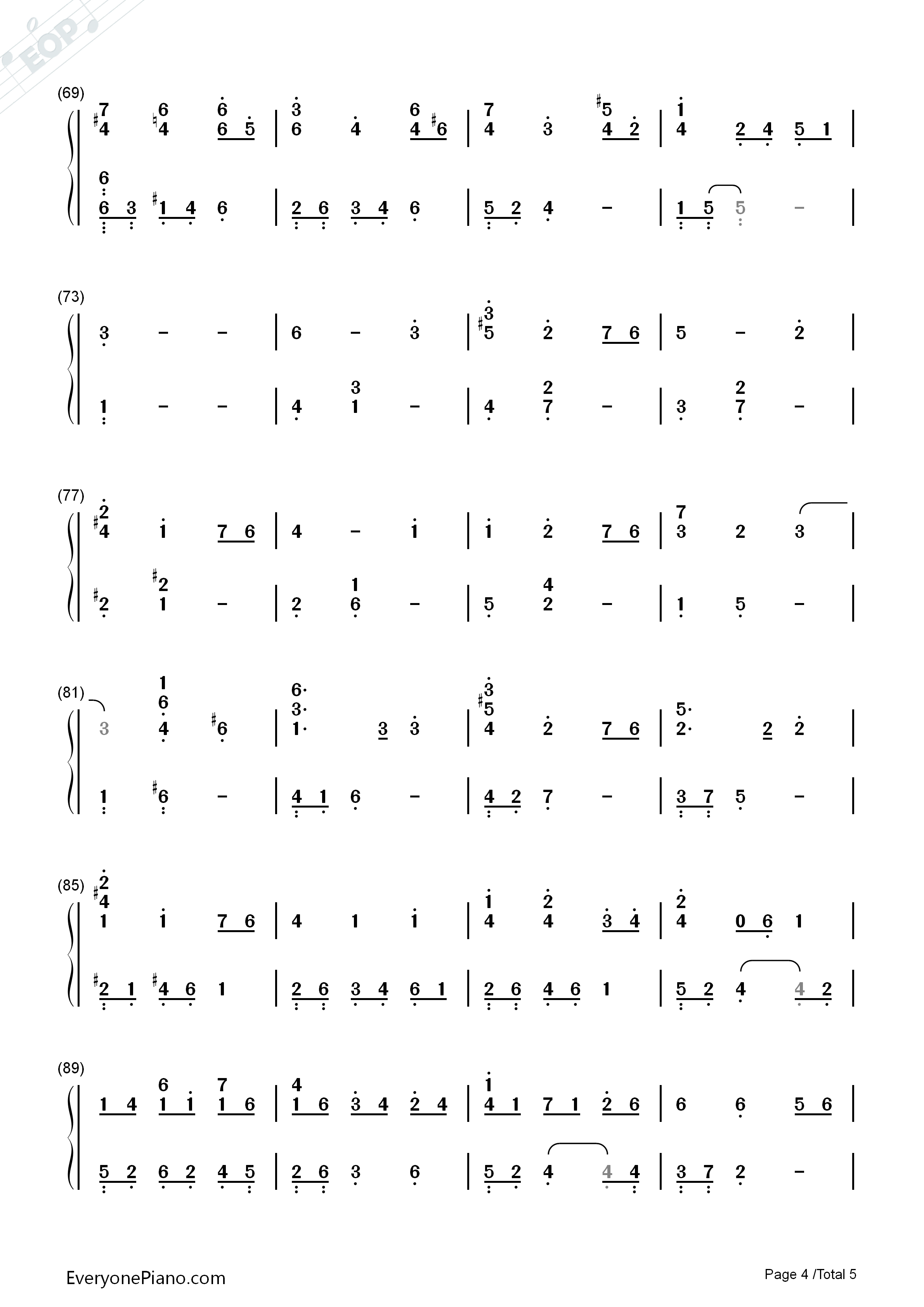 恰空钢琴简谱_李闰珉演唱