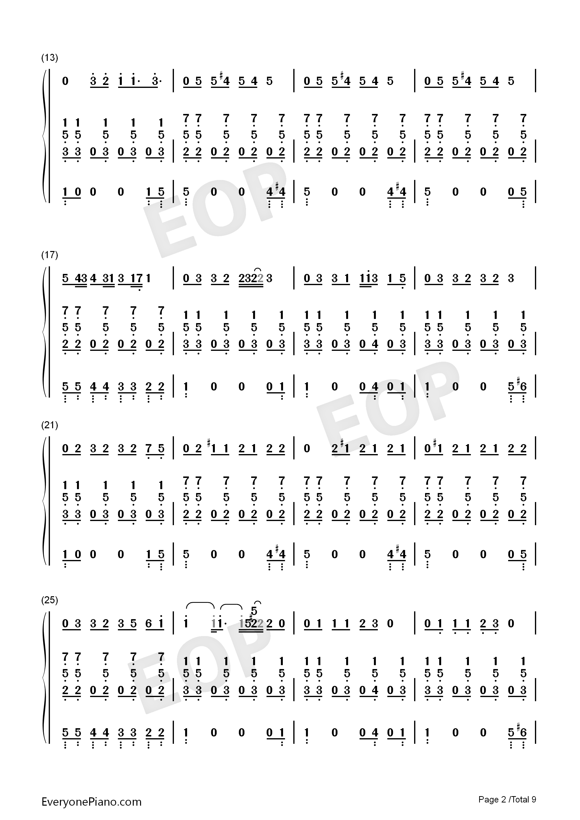 Blurred_Lines钢琴简谱_Robin_Thicke_&_T.I._&_Pharrell演唱