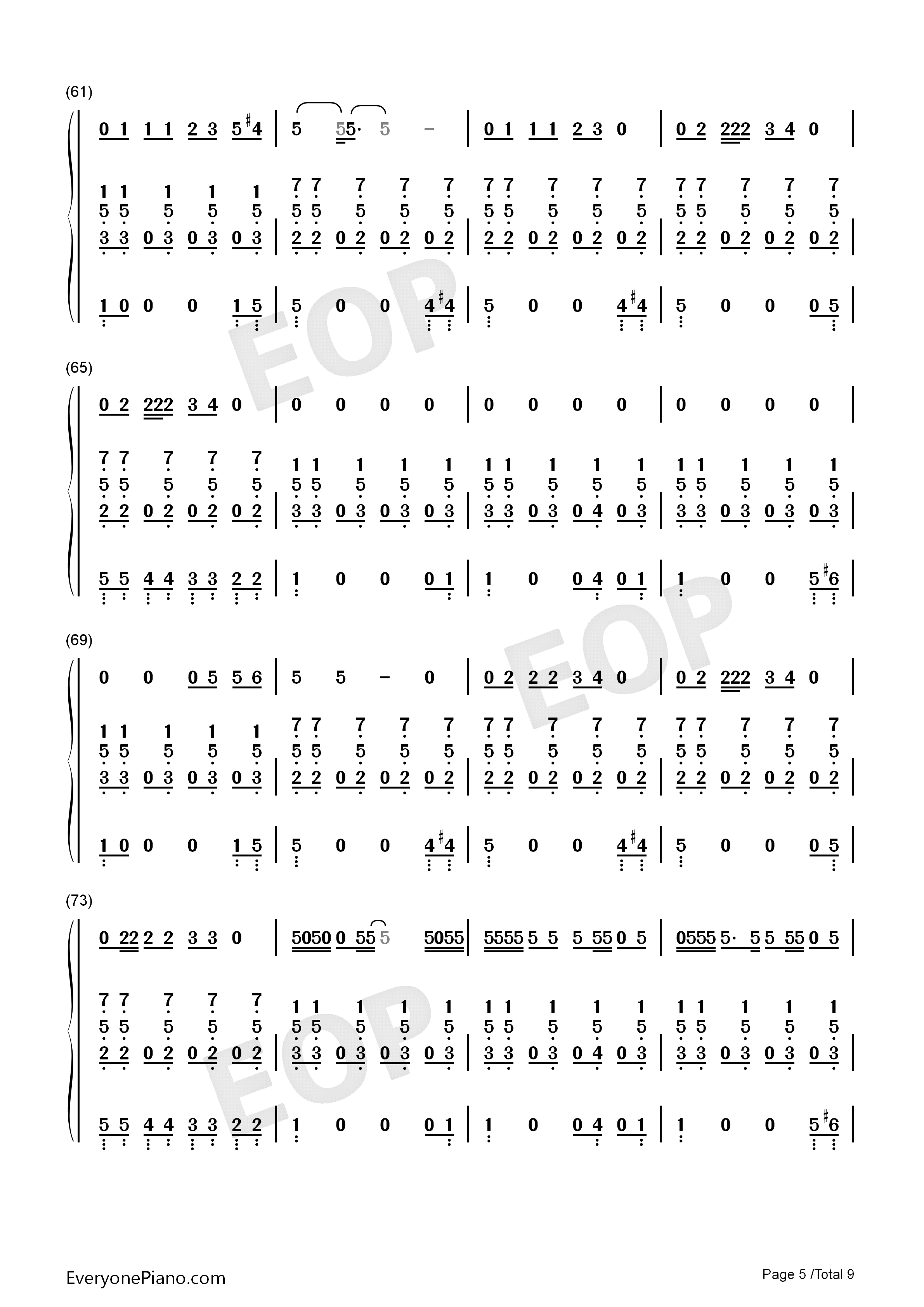 Blurred_Lines钢琴简谱_Robin_Thicke_&_T.I._&_Pharrell演唱