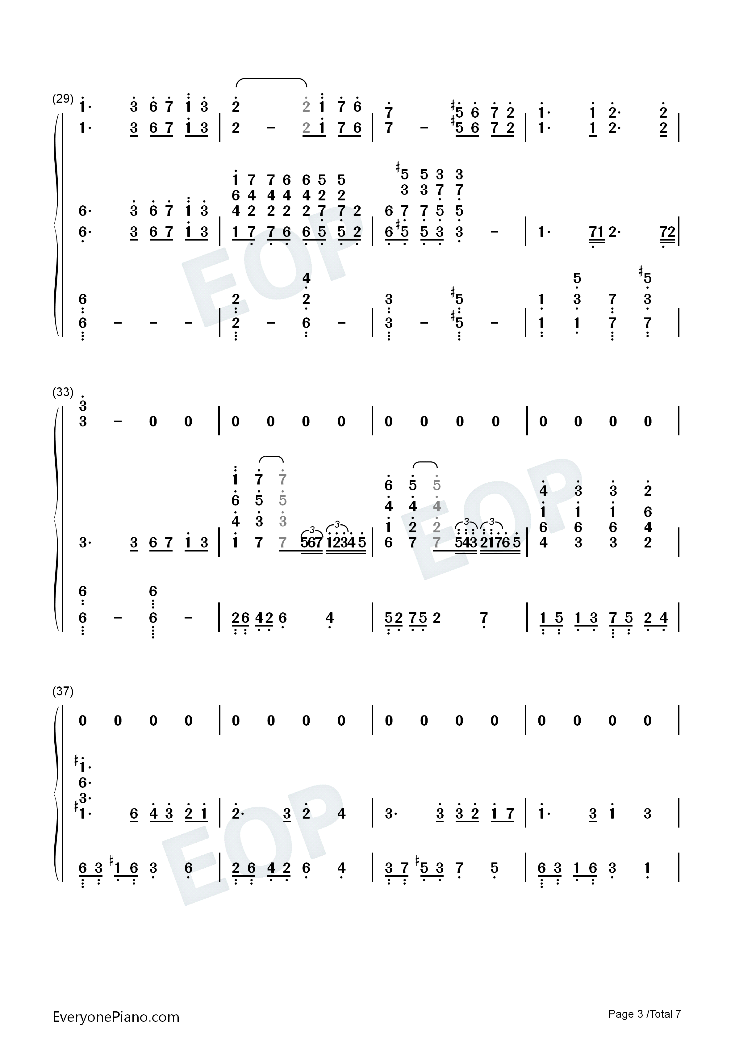 利鲁之歌钢琴简谱_马克西姆演唱