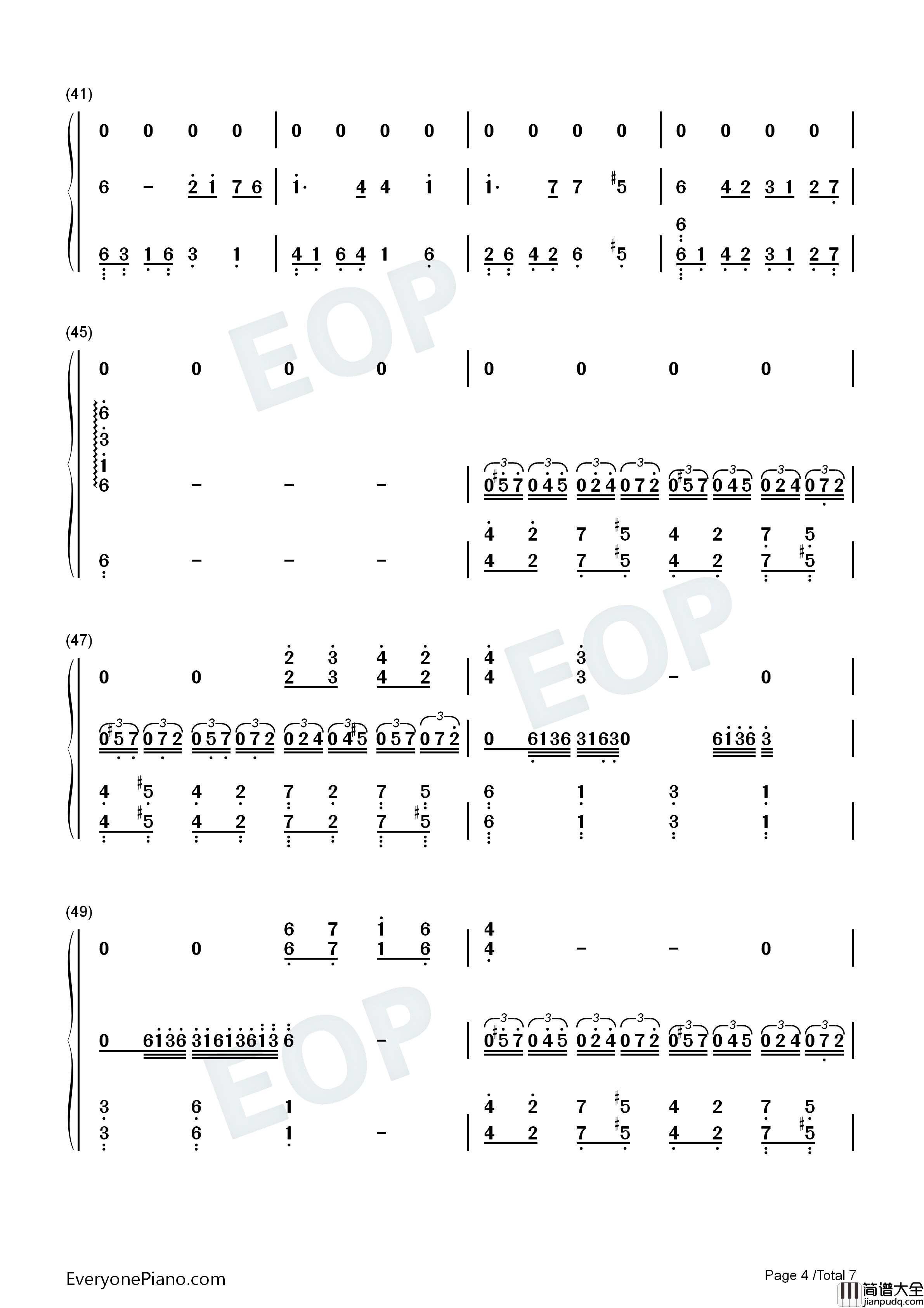 利鲁之歌钢琴简谱_马克西姆演唱