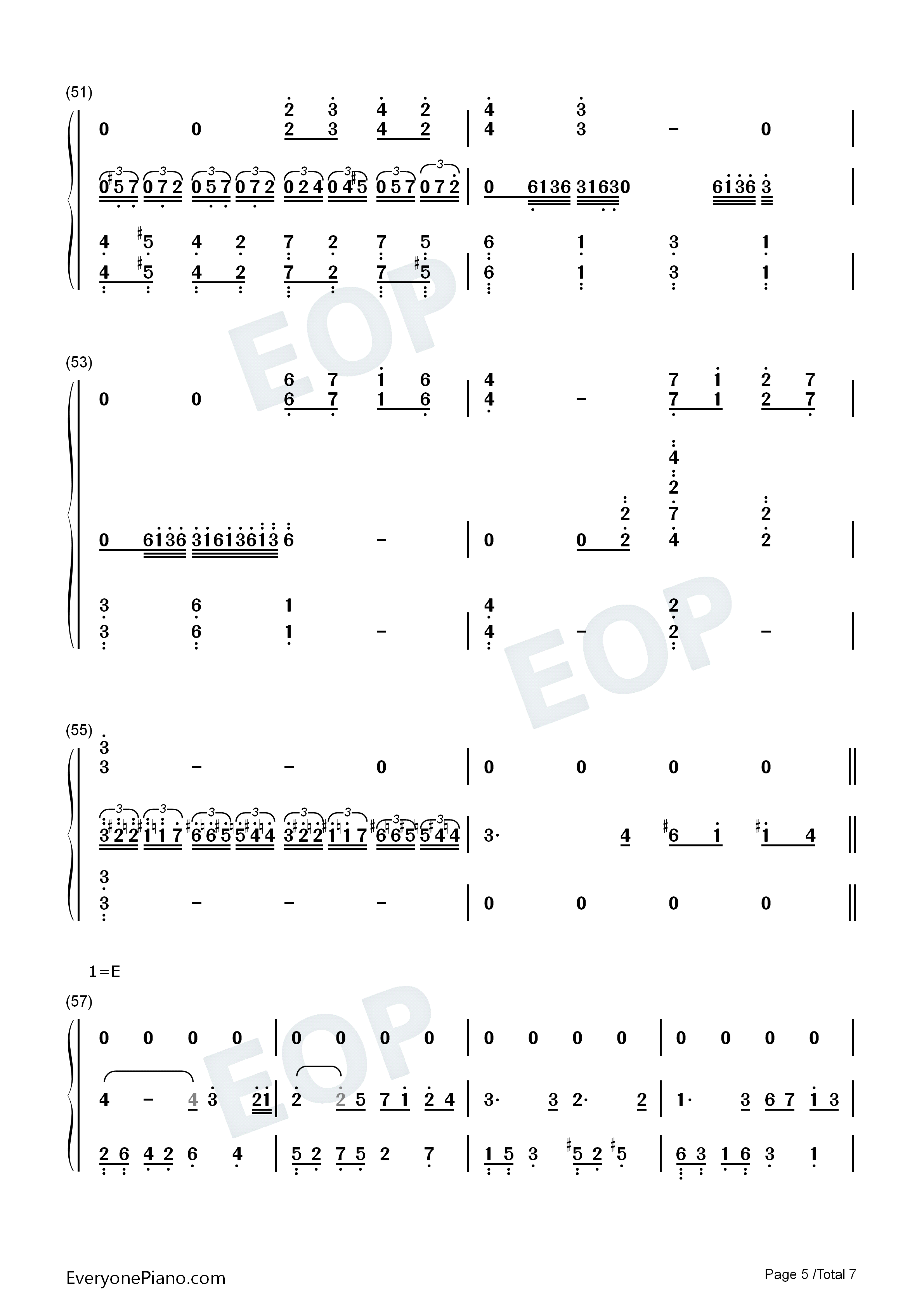 利鲁之歌钢琴简谱_马克西姆演唱
