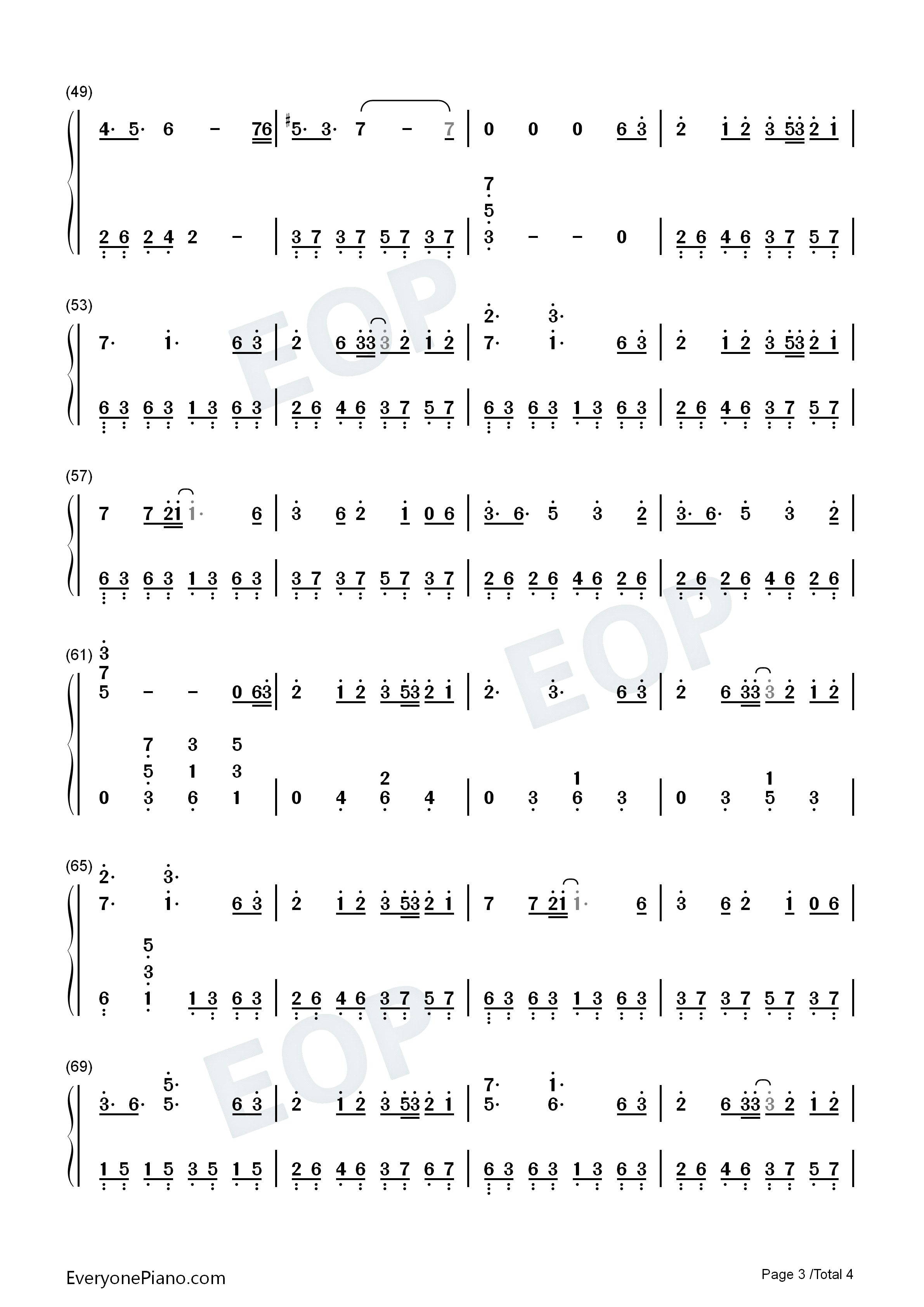 レイン钢琴简谱_SID演唱